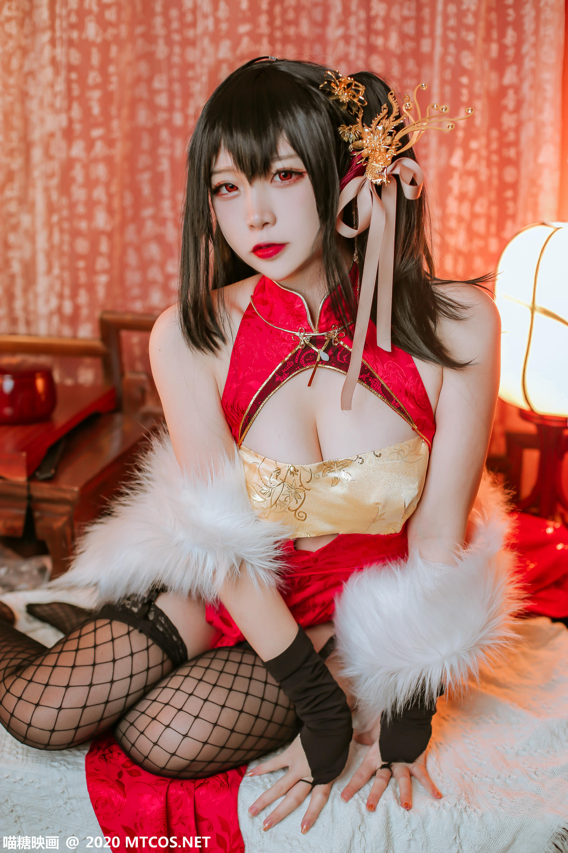 [喵糖映画] HML.018 碧蓝大凤旗袍[41P／592M]_第2集