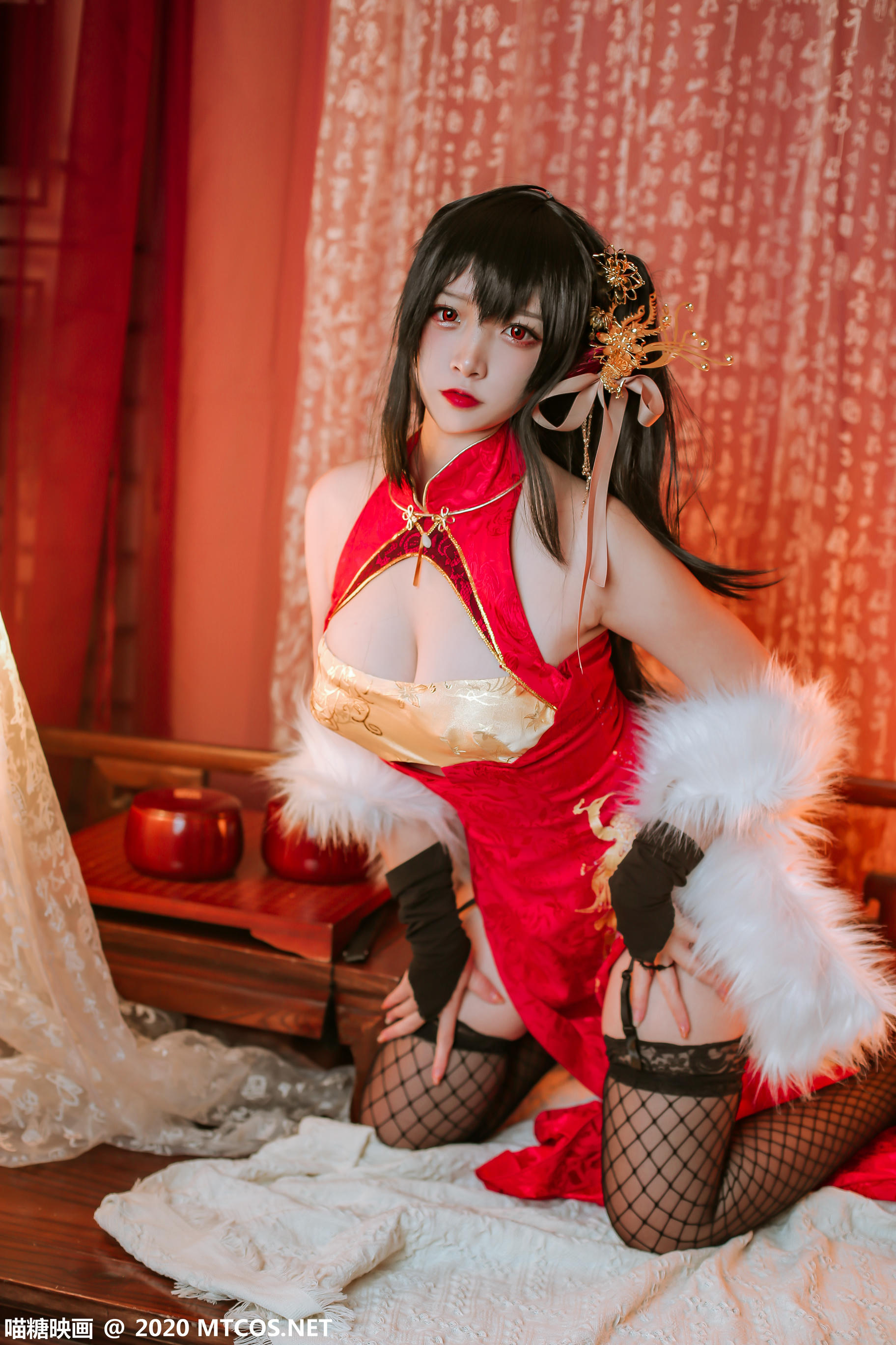 [喵糖映画] HML.018 碧蓝大凤旗袍[41P／592M]_第2集