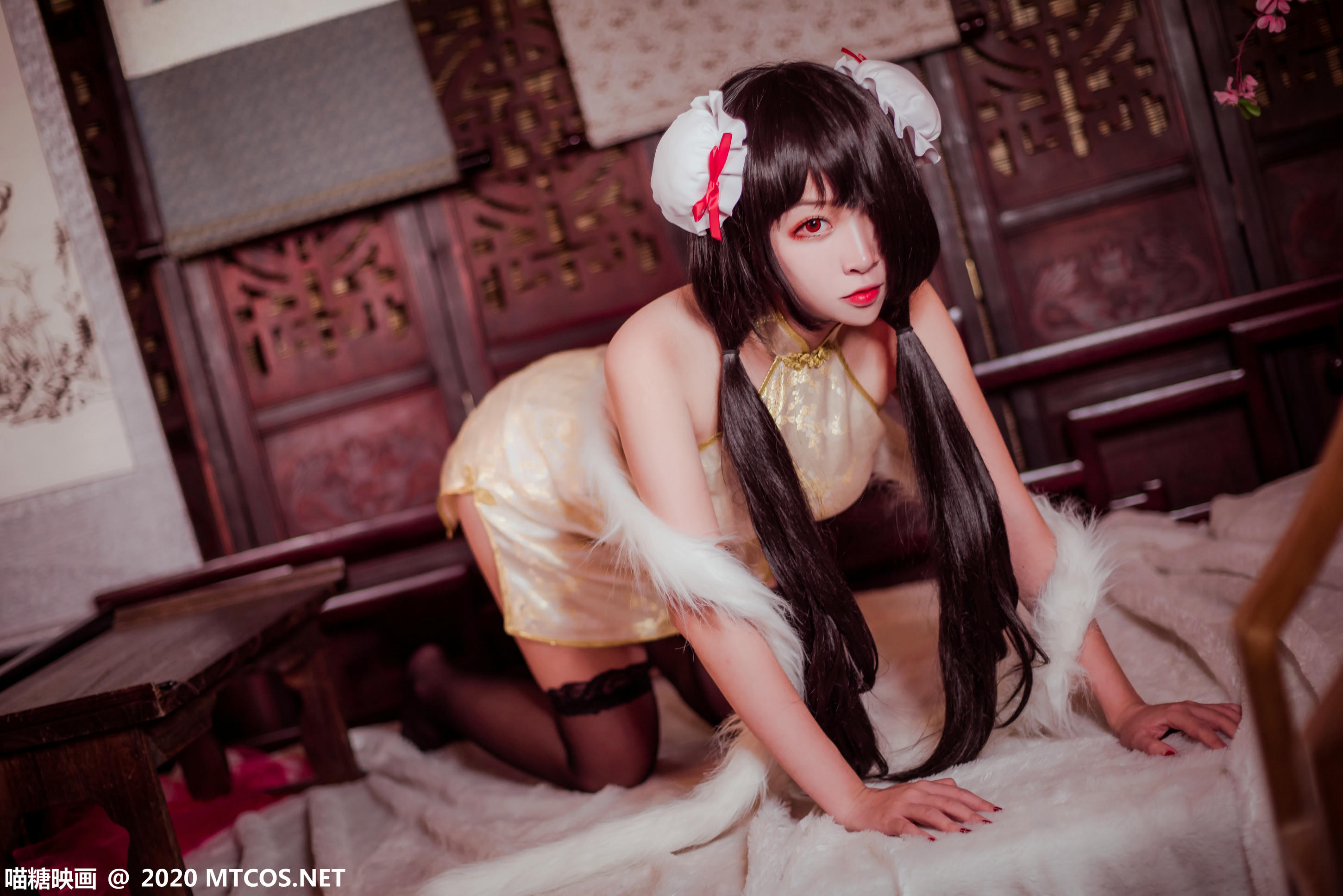 [喵糖映画] HML.019 狂三黑丝旗袍[31P／258M]_第1集