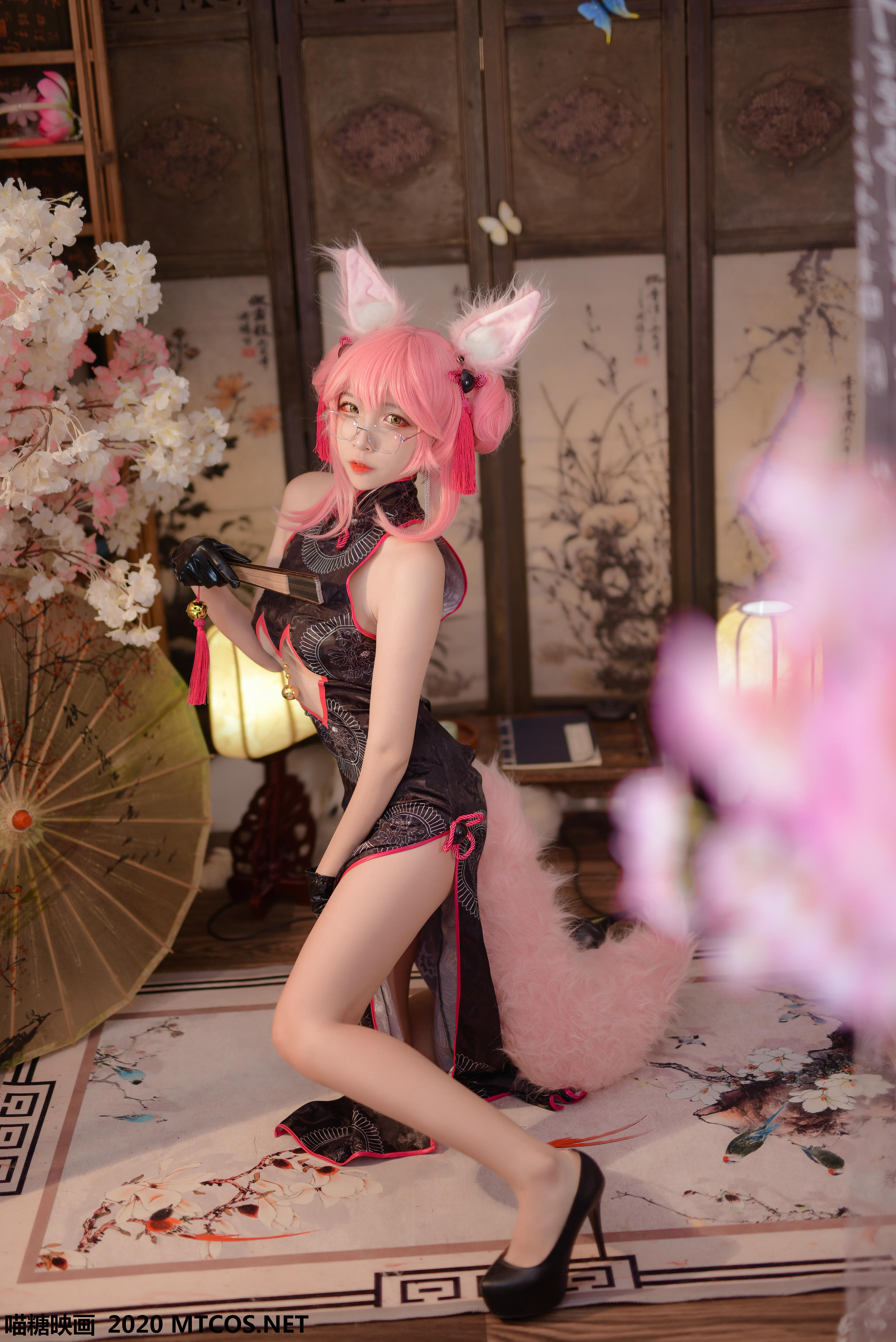 [喵糖映画] HML.002 旗袍狐耳[32P／829MB]_第1集