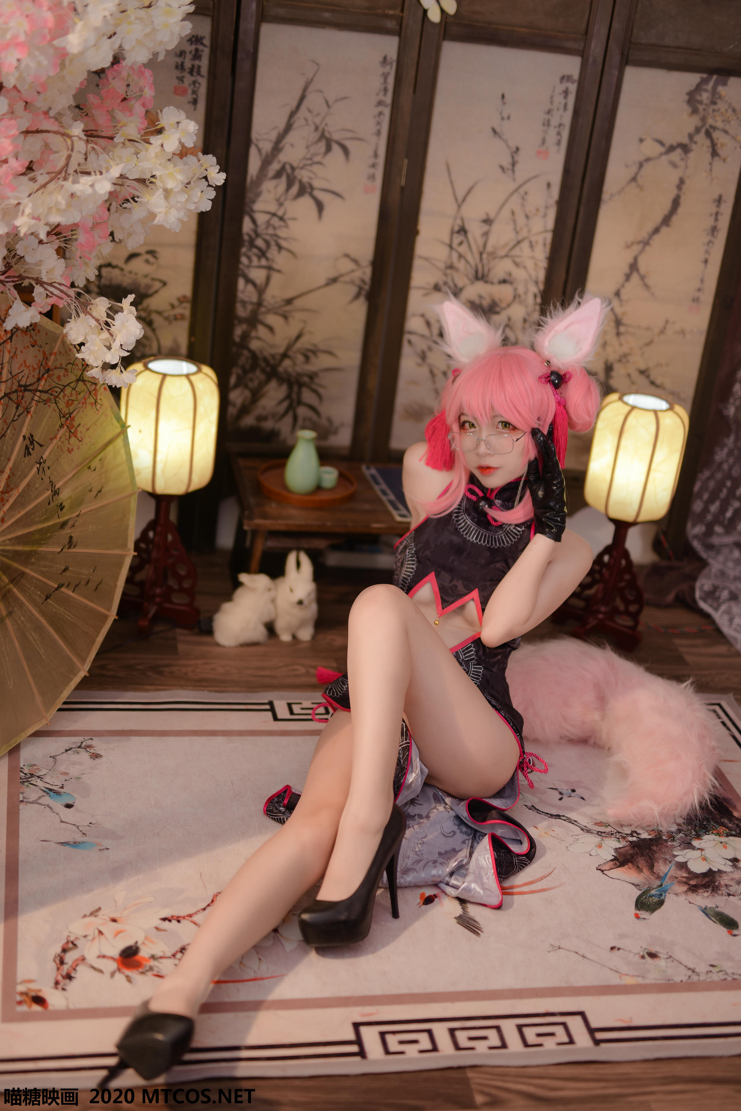 [喵糖映画] HML.002 旗袍狐耳[32P／829MB]_第1集