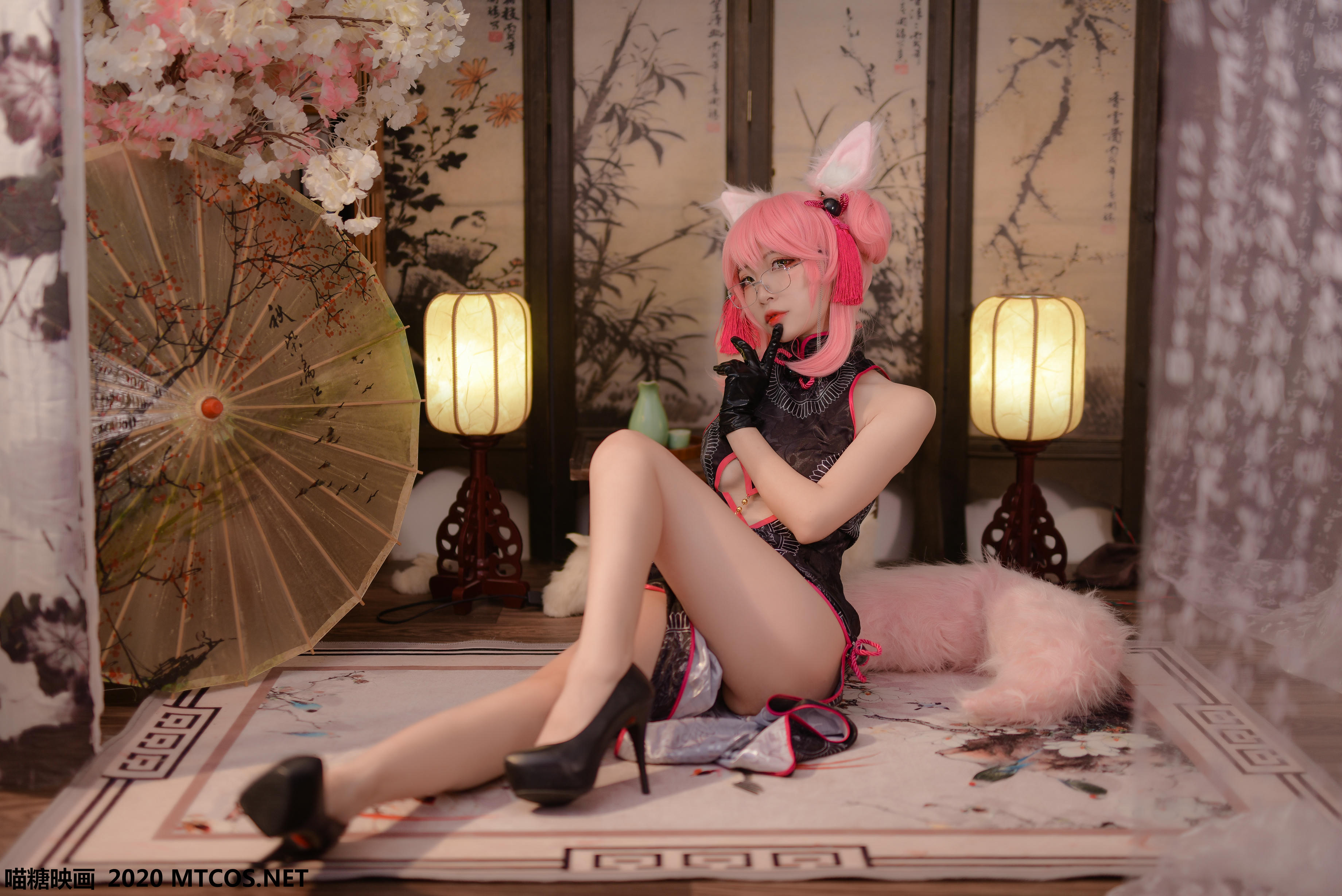 [喵糖映画] HML.002 旗袍狐耳[32P／829MB]_第1集