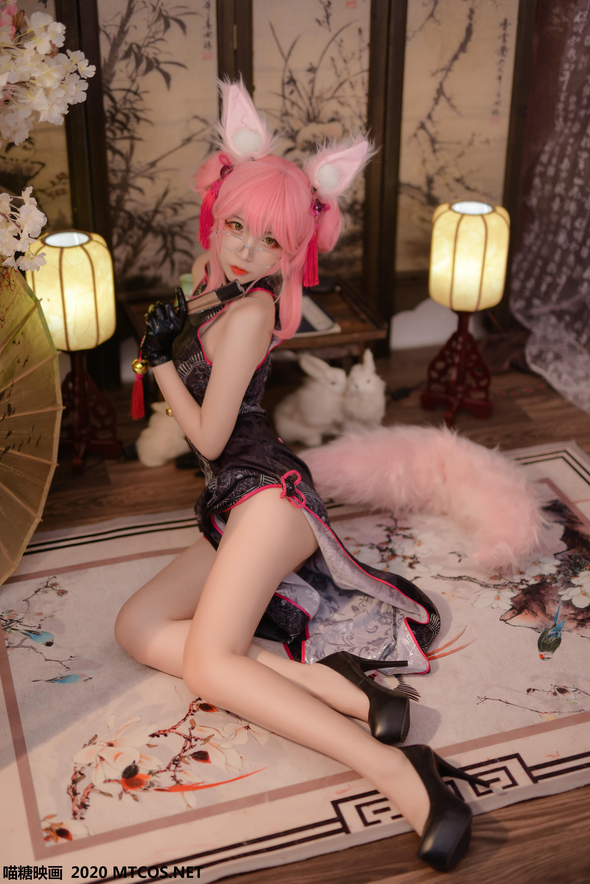 [喵糖映画] HML.002 旗袍狐耳[32P／829MB]_第1集