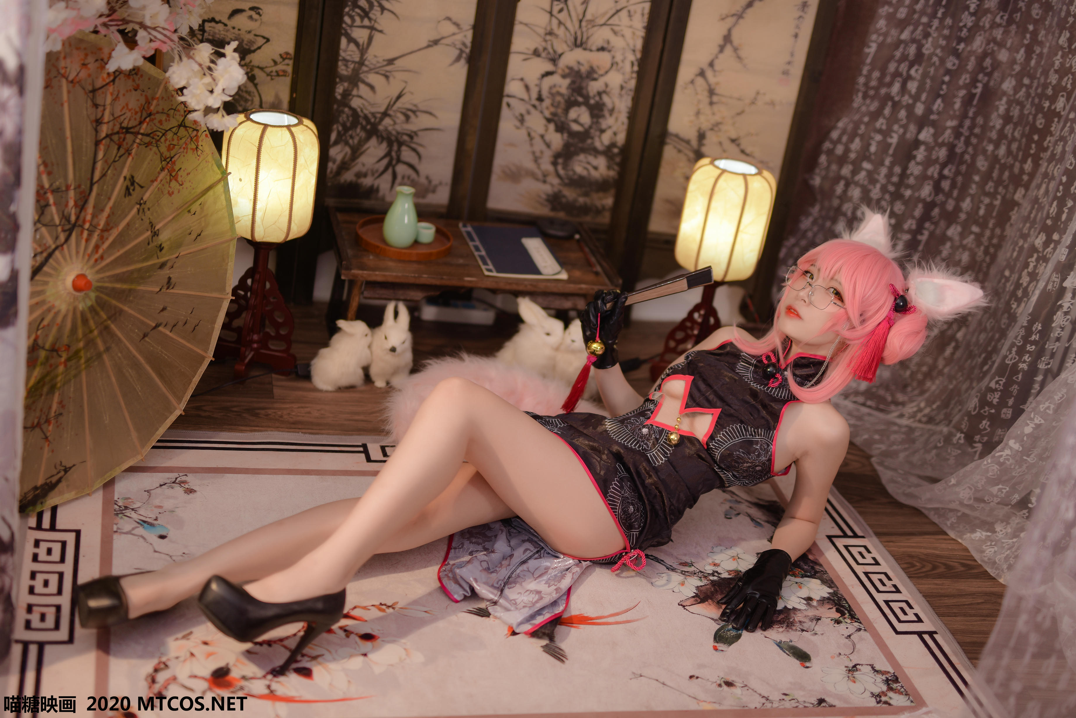 [喵糖映画] HML.002 旗袍狐耳[32P／829MB]_第1集