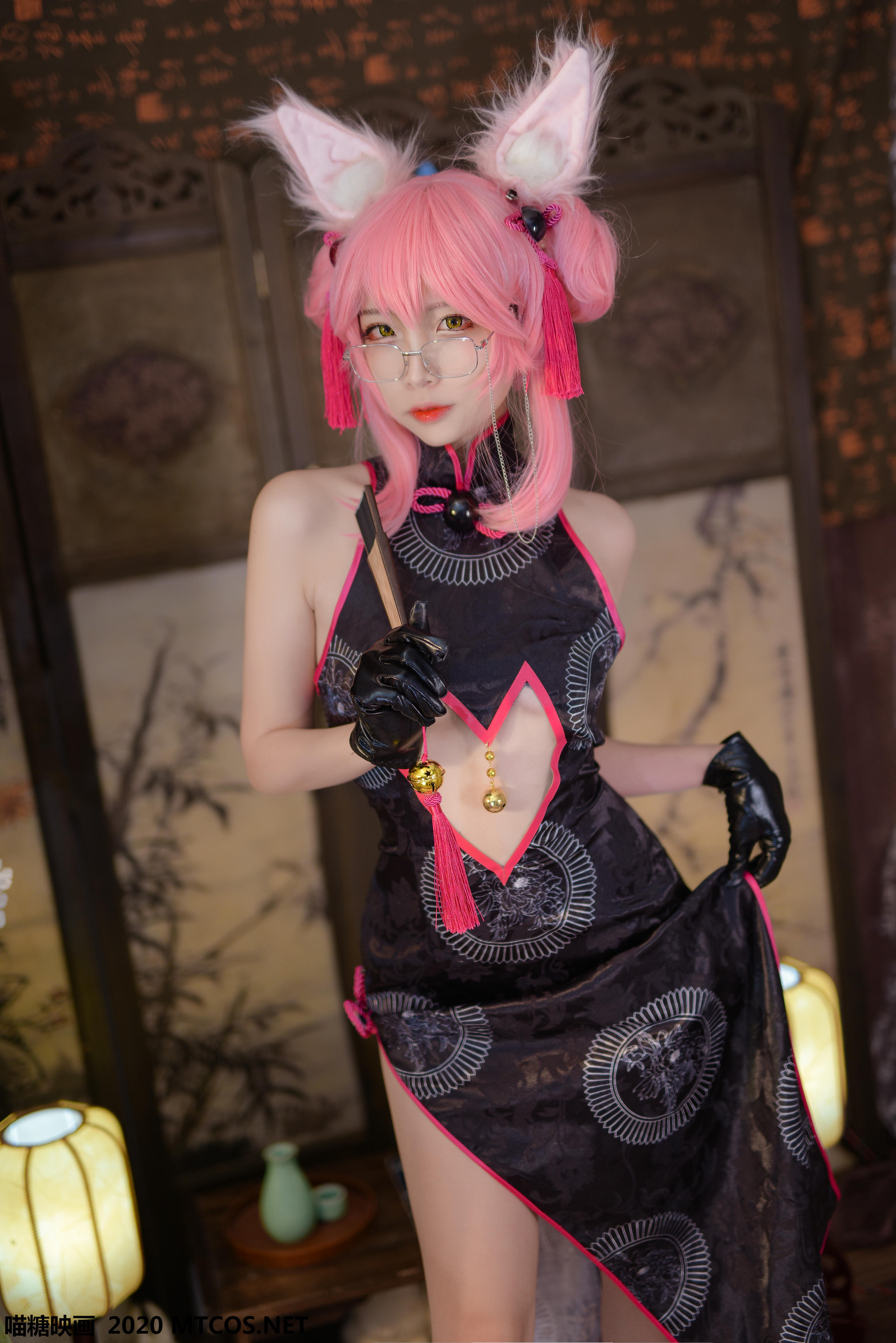 [喵糖映画] HML.002 旗袍狐耳[32P／829MB]_第1集