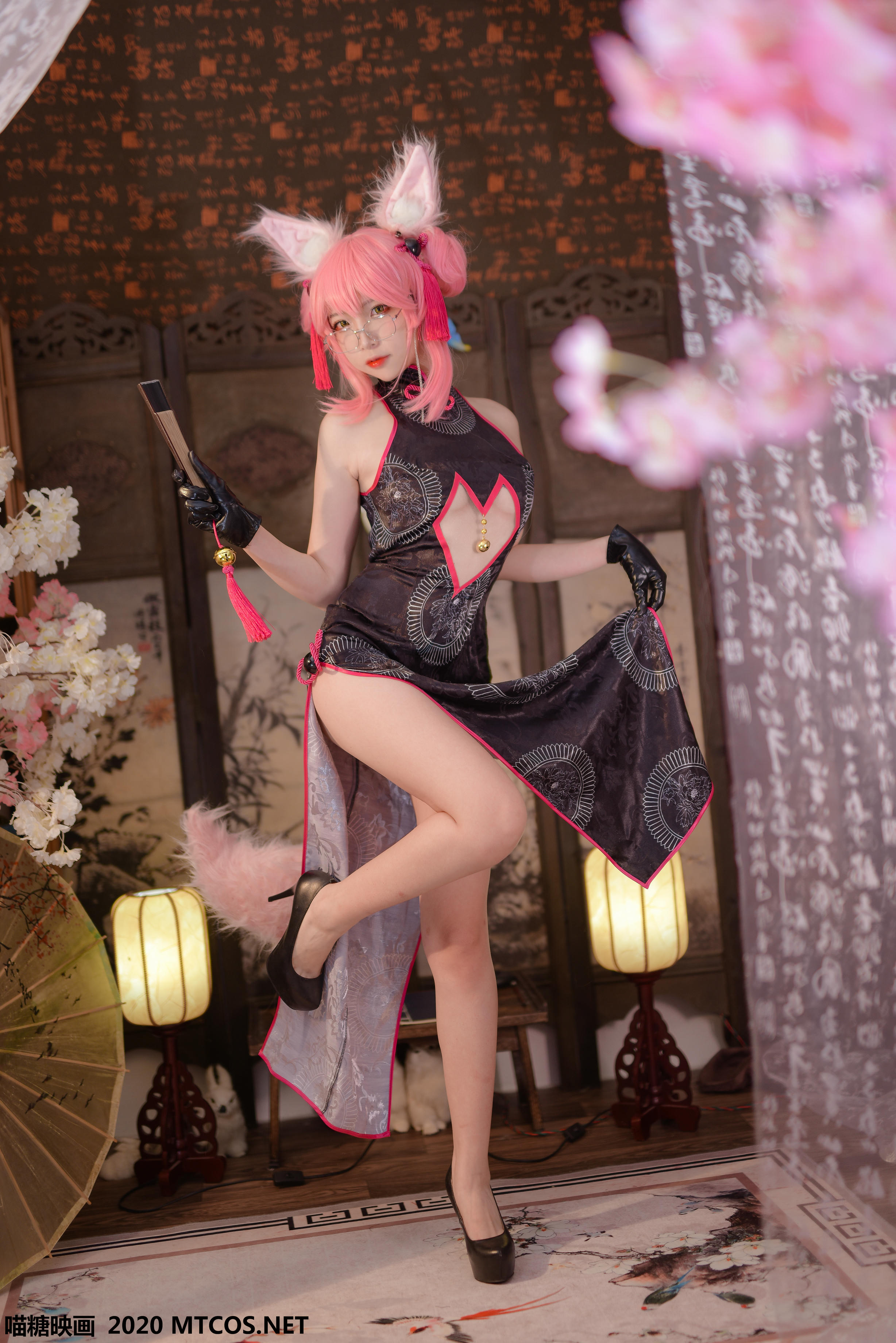 [喵糖映画] HML.002 旗袍狐耳[32P／829MB]_第1集