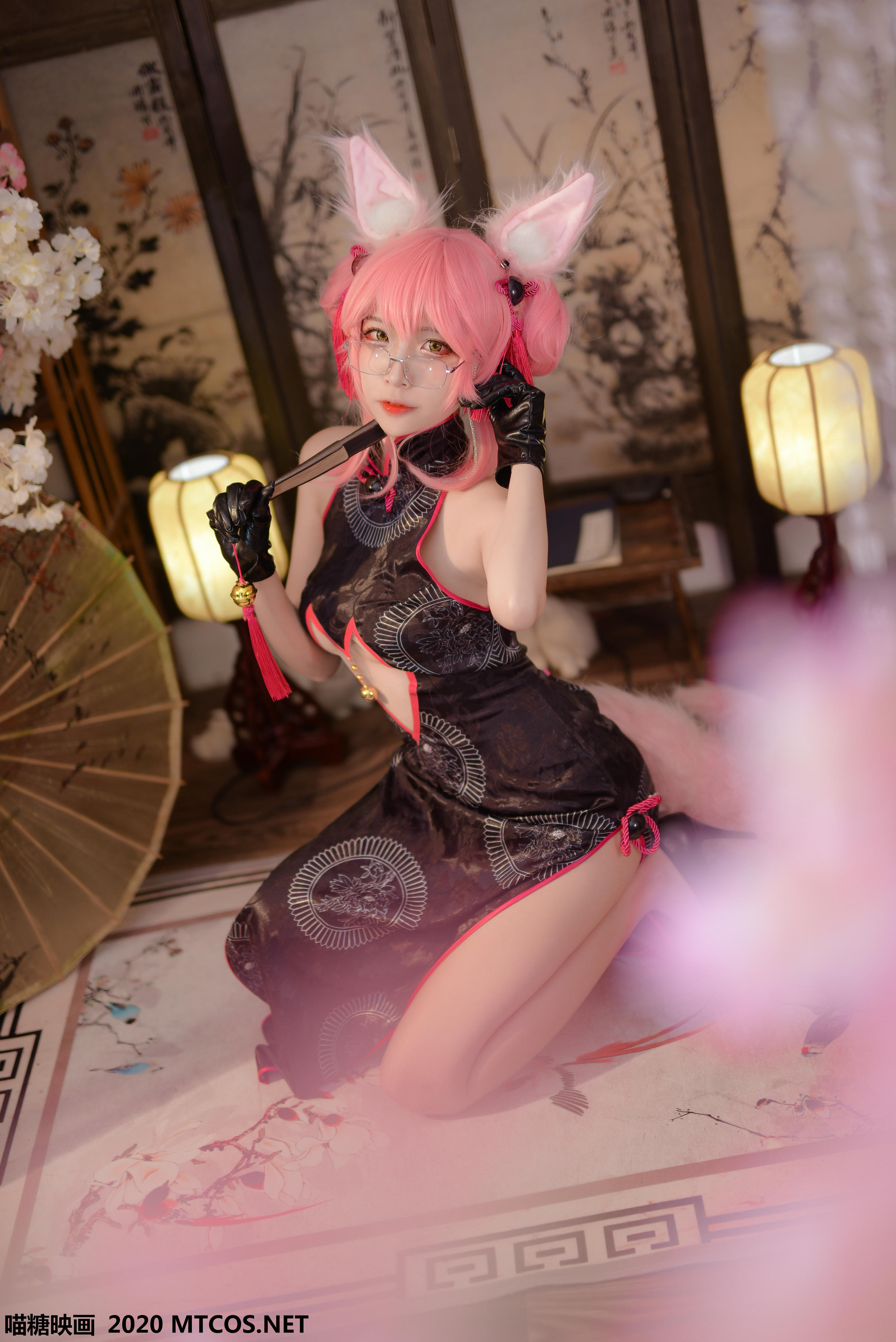 [喵糖映画] HML.002 旗袍狐耳[32P／829MB]_第1集