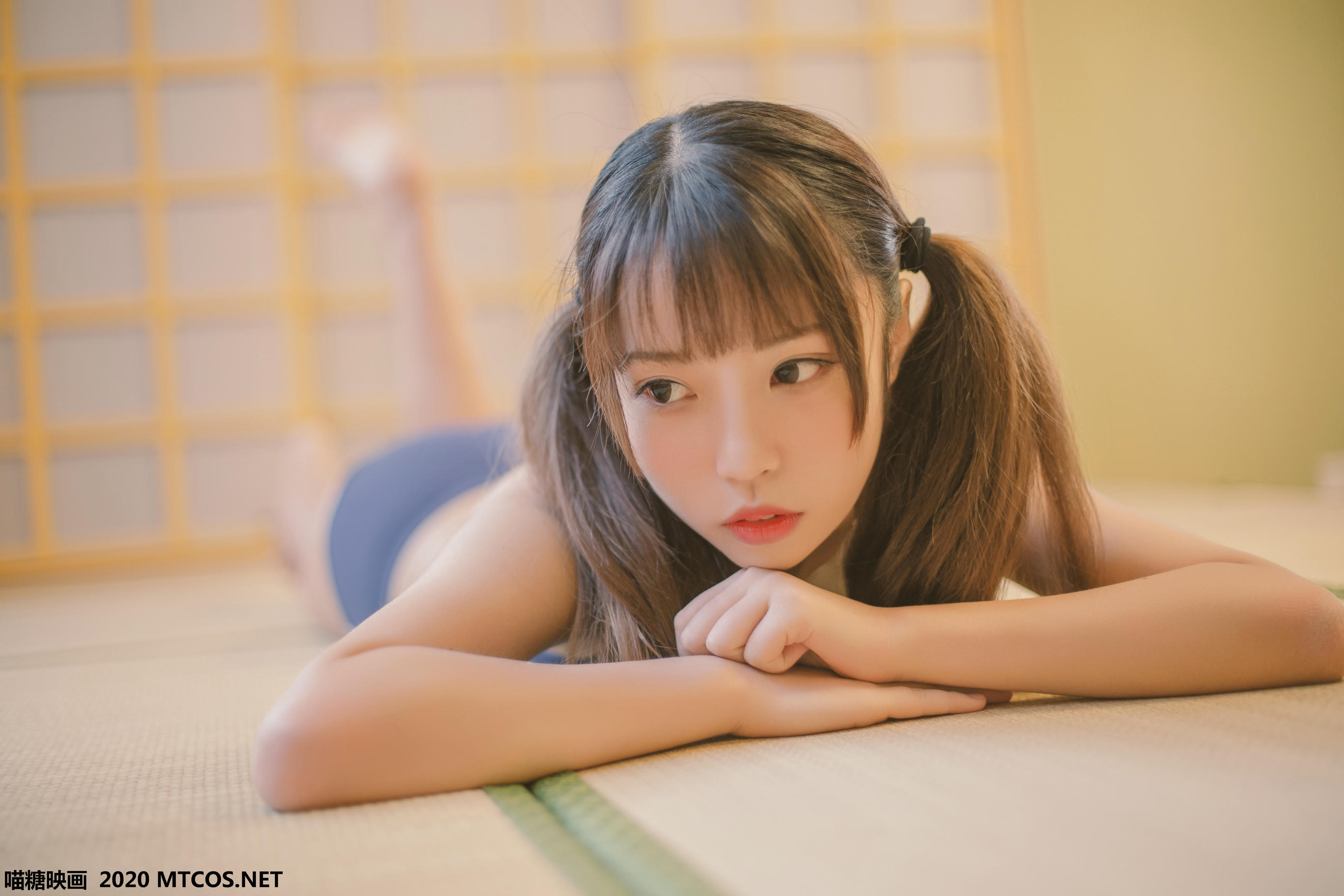 [喵糖映画] VOL.153 蓝白泳装[22P／181M]_第1集