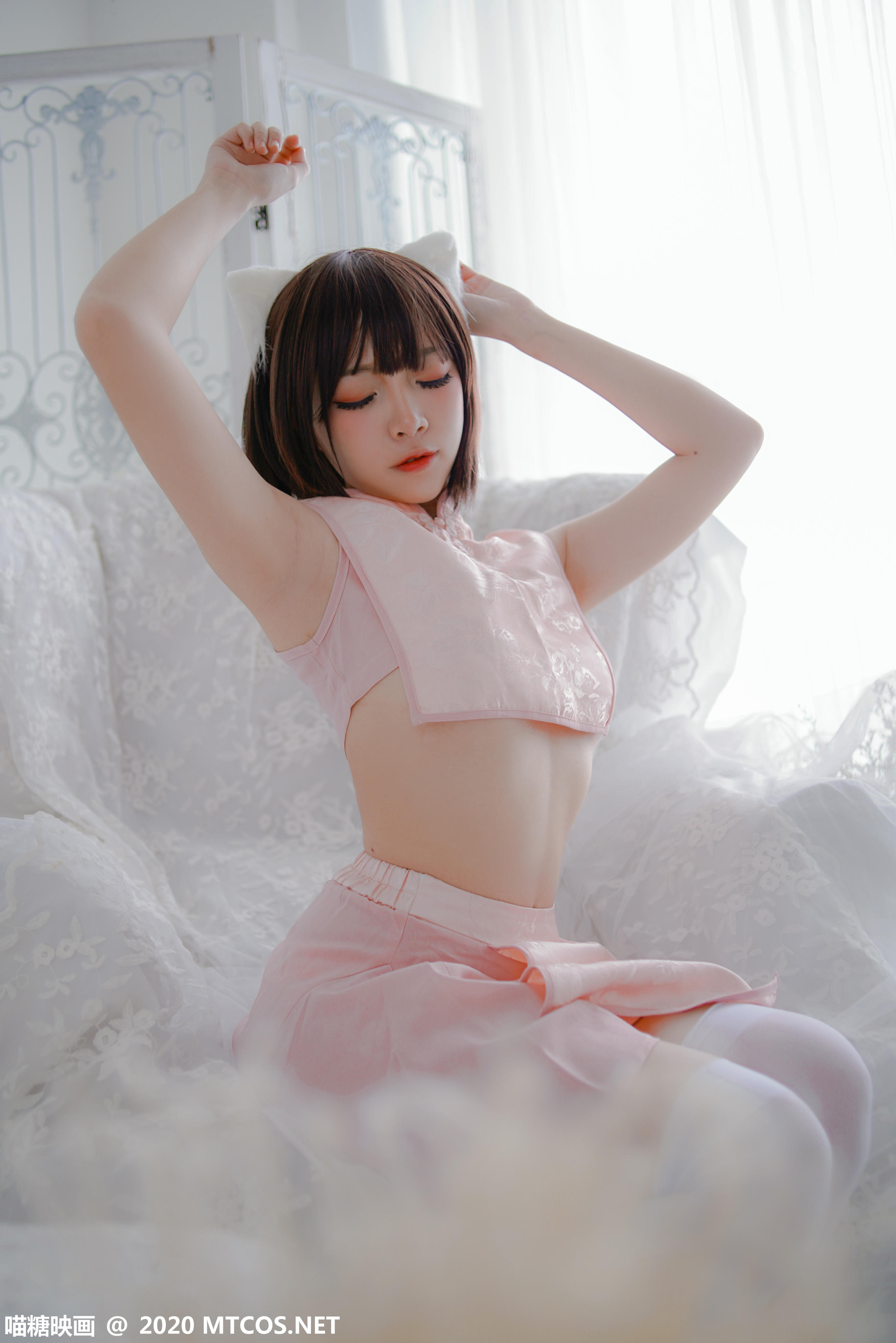 [喵糖映画] HML.026 粉系旗袍[21P／314MB]_第1集