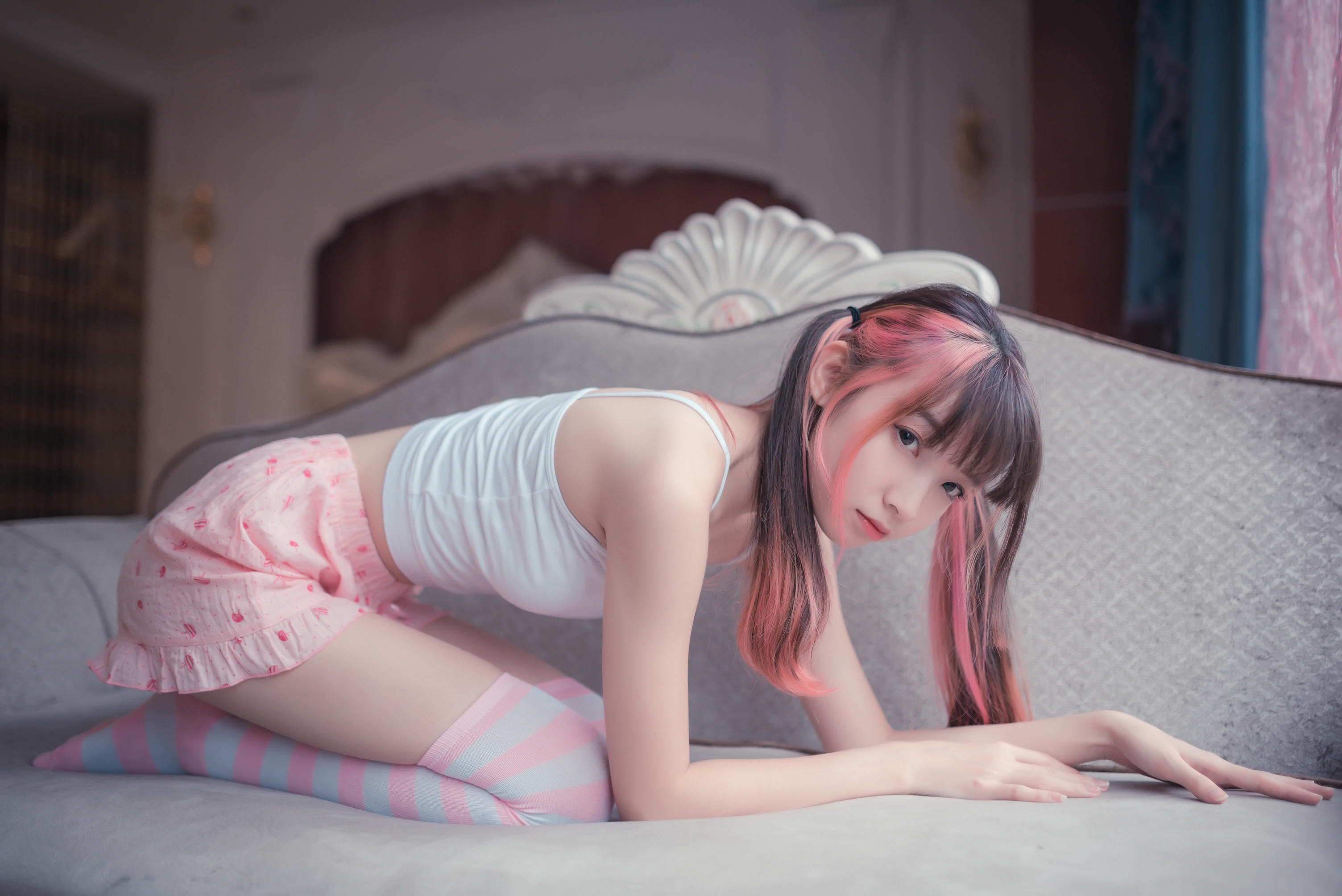 [喵糖映画] VOL.266 粉色夏日[50P／218MB]_第3集