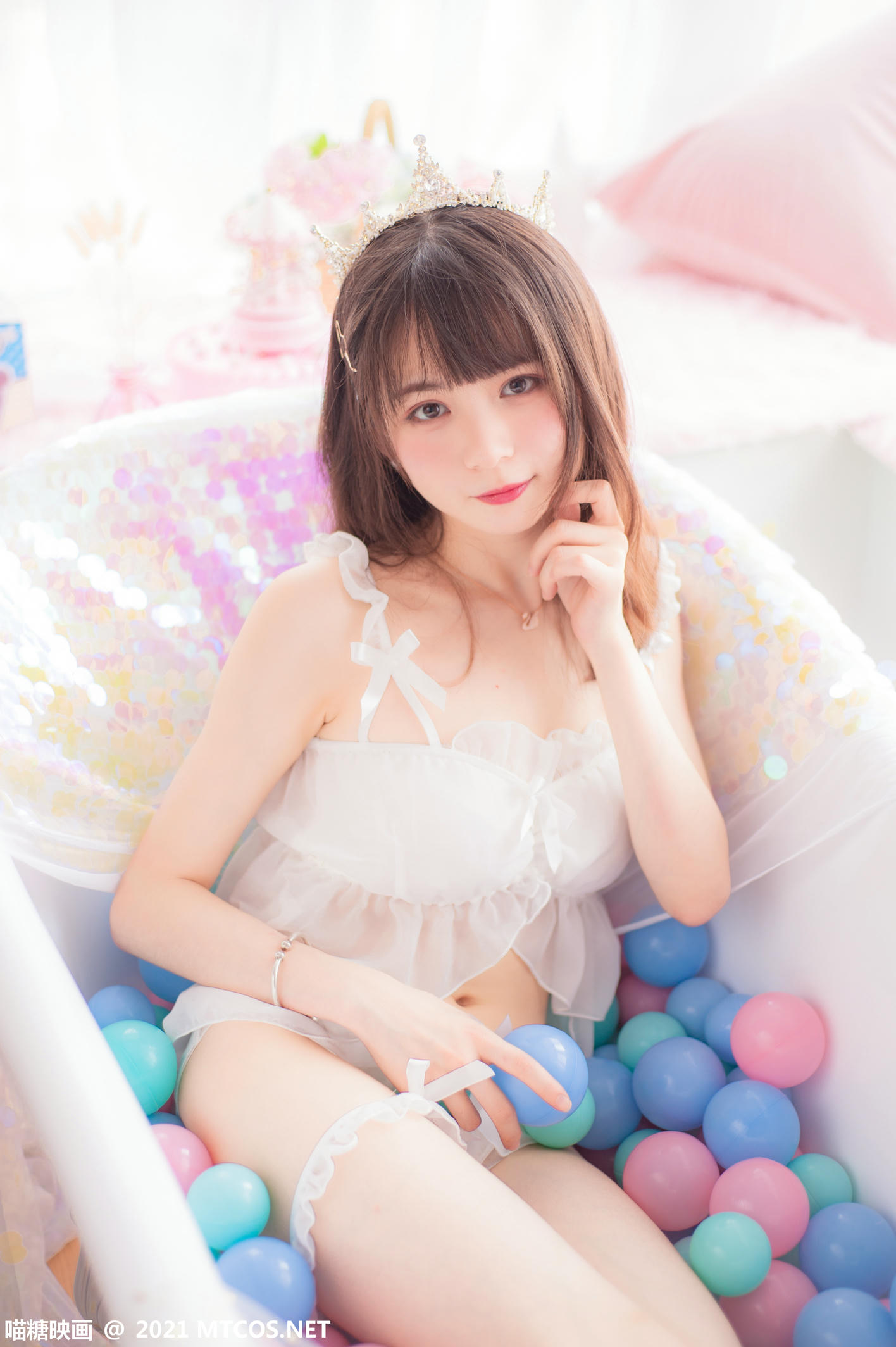 [喵糖映画] VOL.351 泡泡粉裙[22P／99.5MB]_第1集