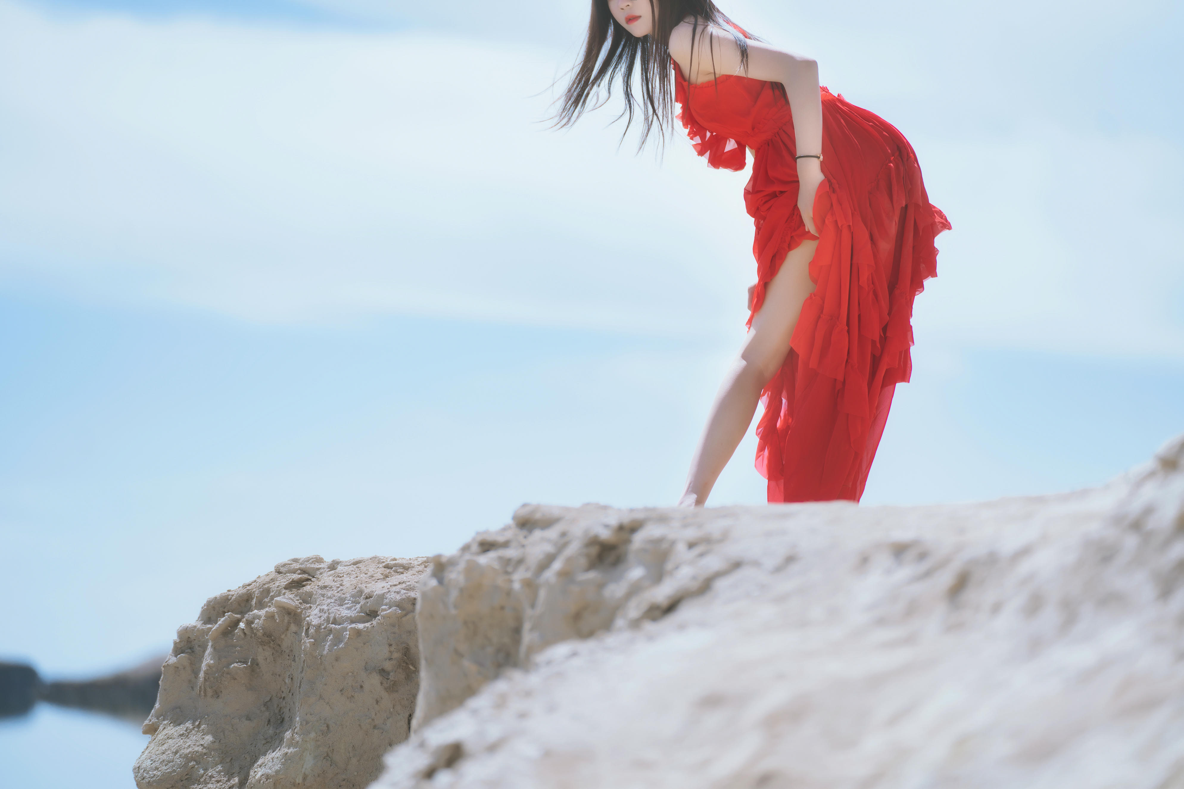 [喵糖映画] VOL.372 海边红裙[25P／461MB]_第1集