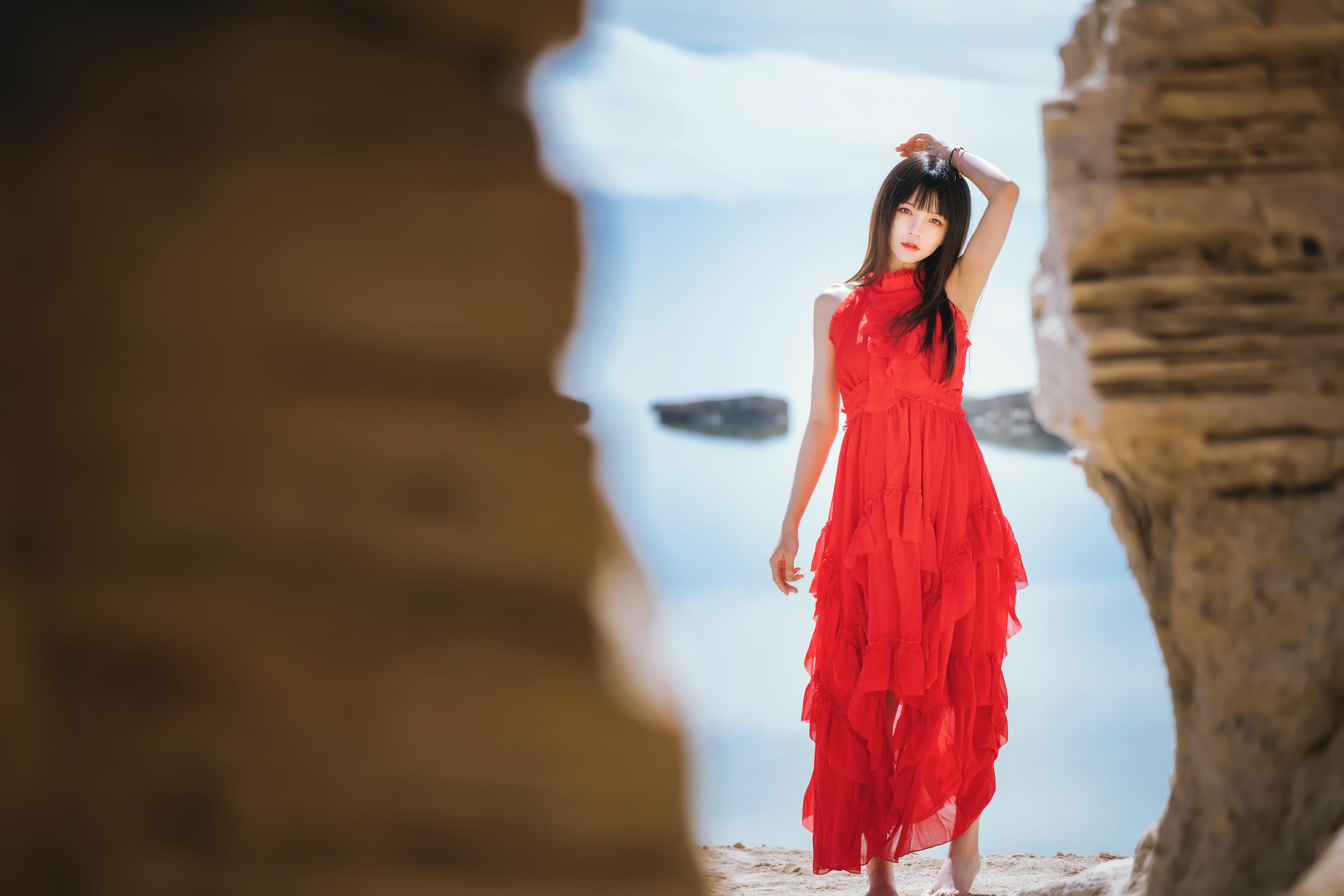 [喵糖映画] VOL.372 海边红裙[25P／461MB]_第1集