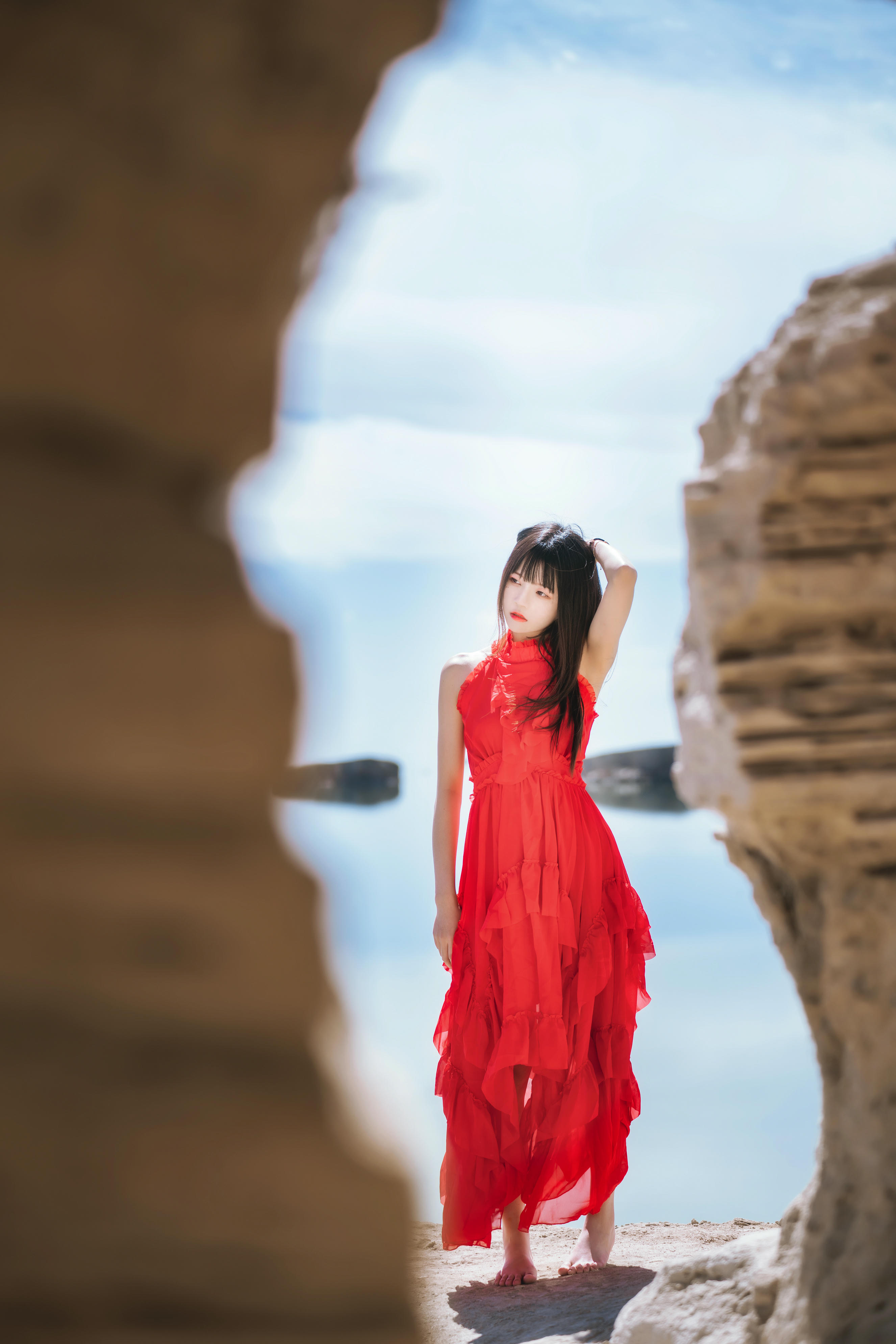 [喵糖映画] VOL.372 海边红裙[25P／461MB]_第1集