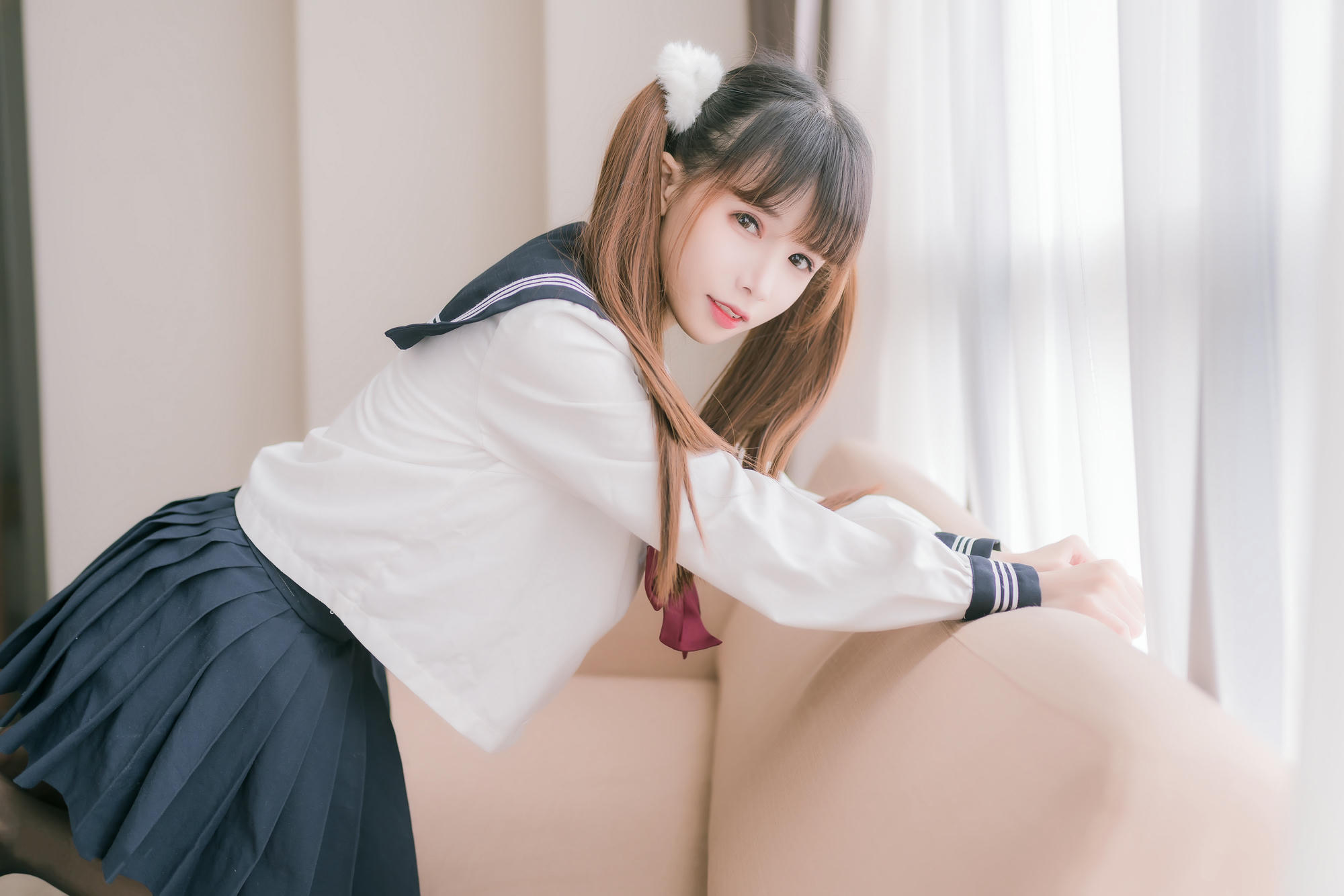 [喵糖映画] JKL.023 双马尾JK制服[40P／188MB]_第1集