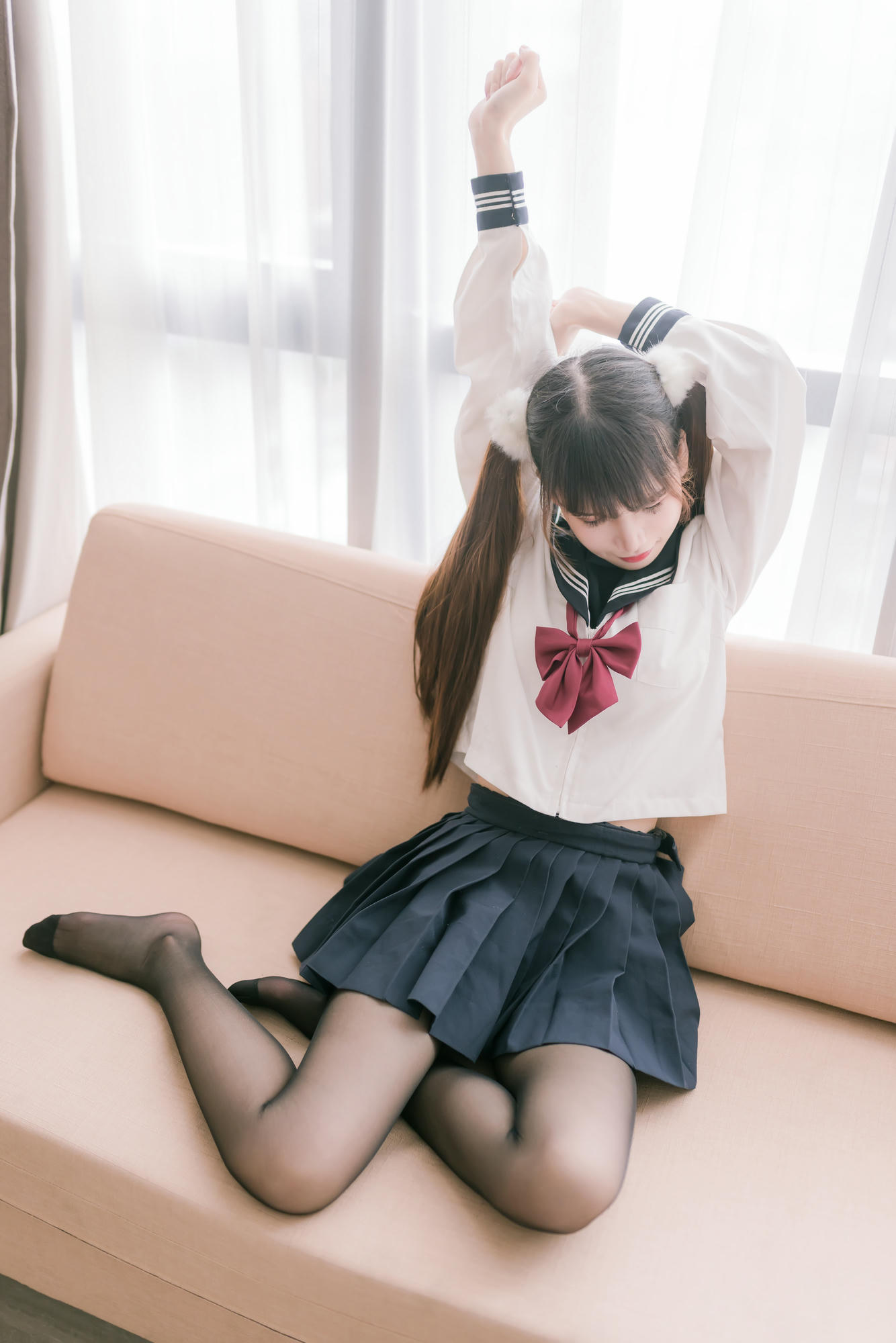 [喵糖映画] JKL.023 双马尾JK制服[40P／188MB]_第1集