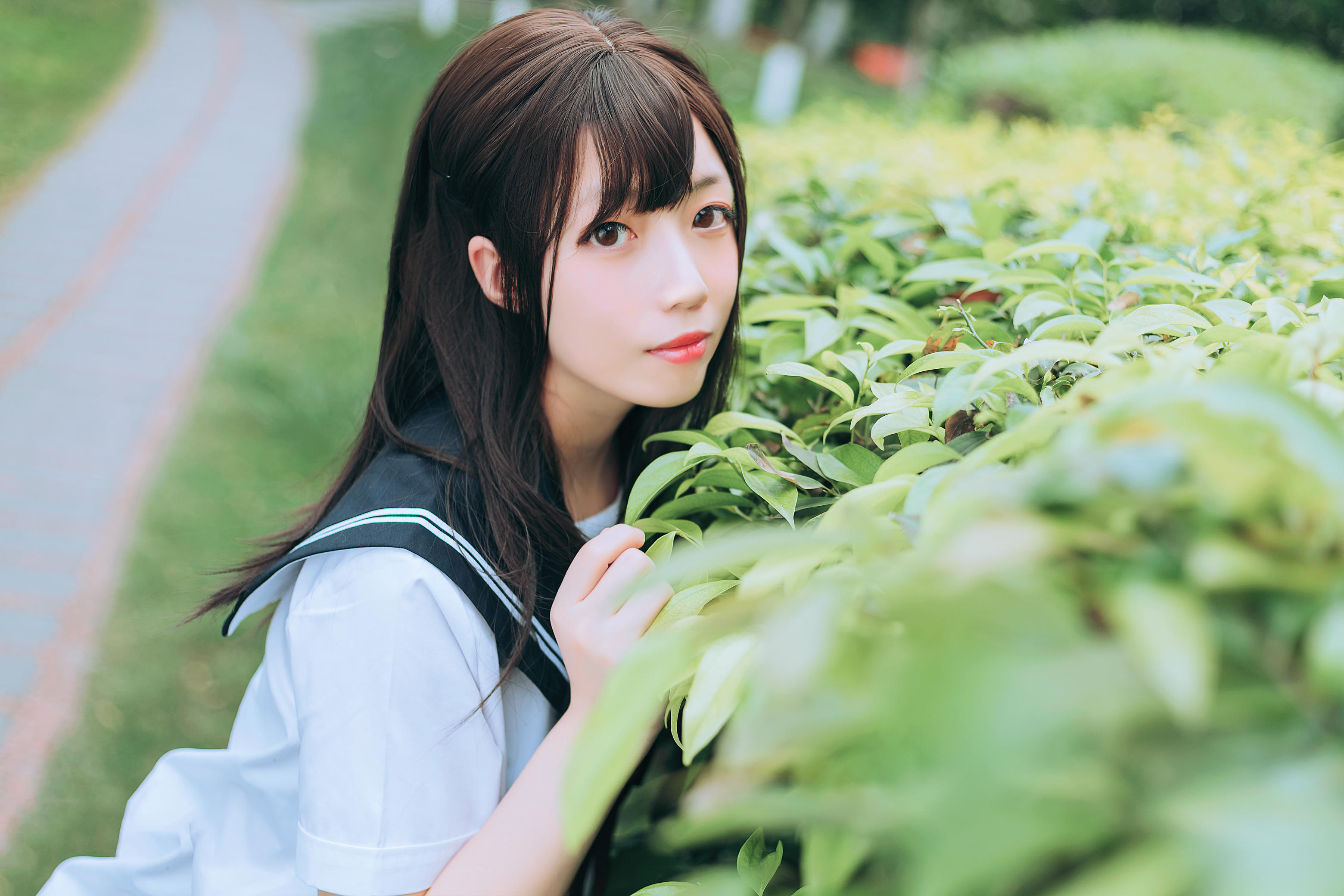 [喵糖映画]VOL.446 绿意JK[36P／546MB]_第1集