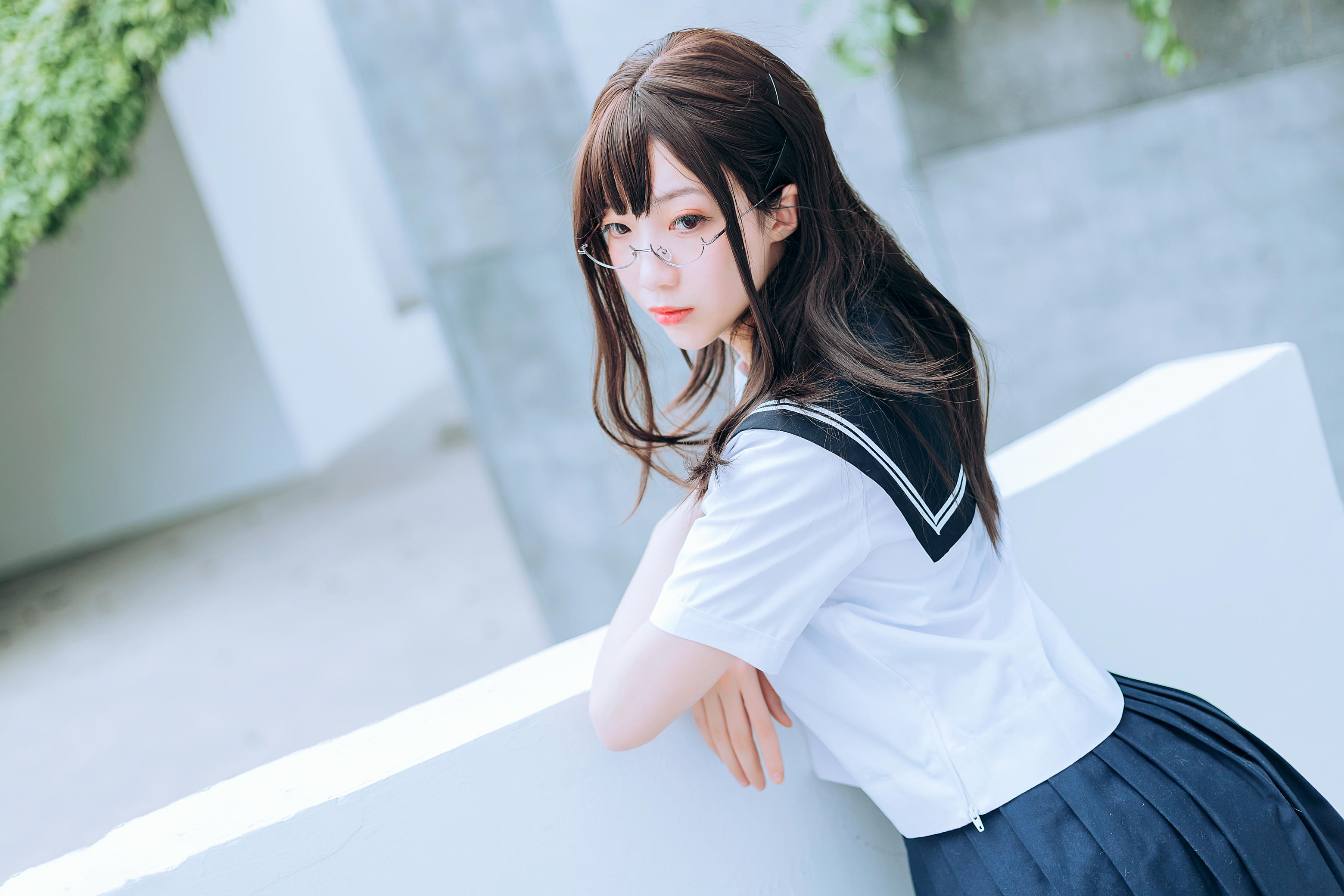 [喵糖映画]VOL.446 绿意JK[36P／546MB]_第1集