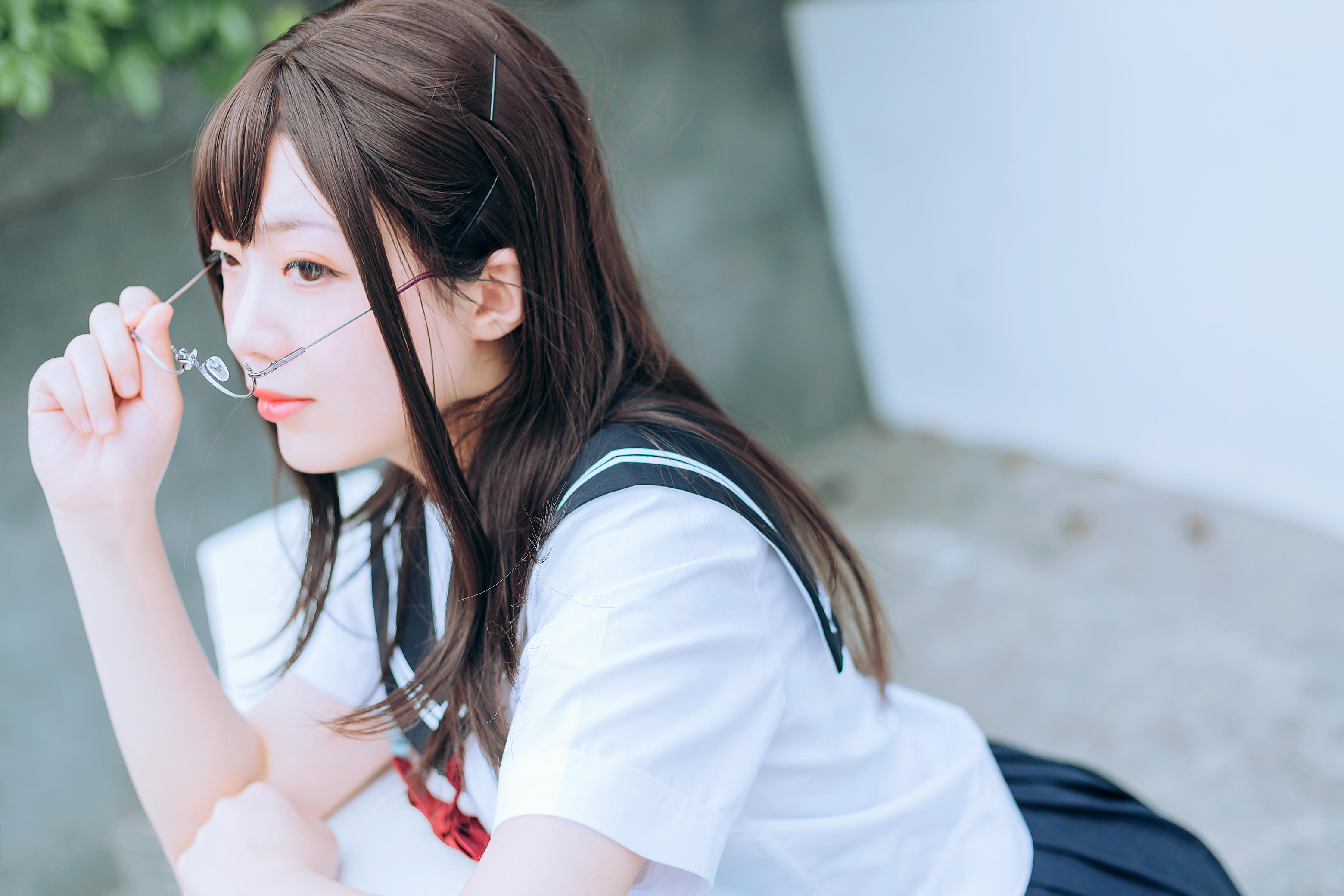 [喵糖映画]VOL.446 绿意JK[36P／546MB]_第1集