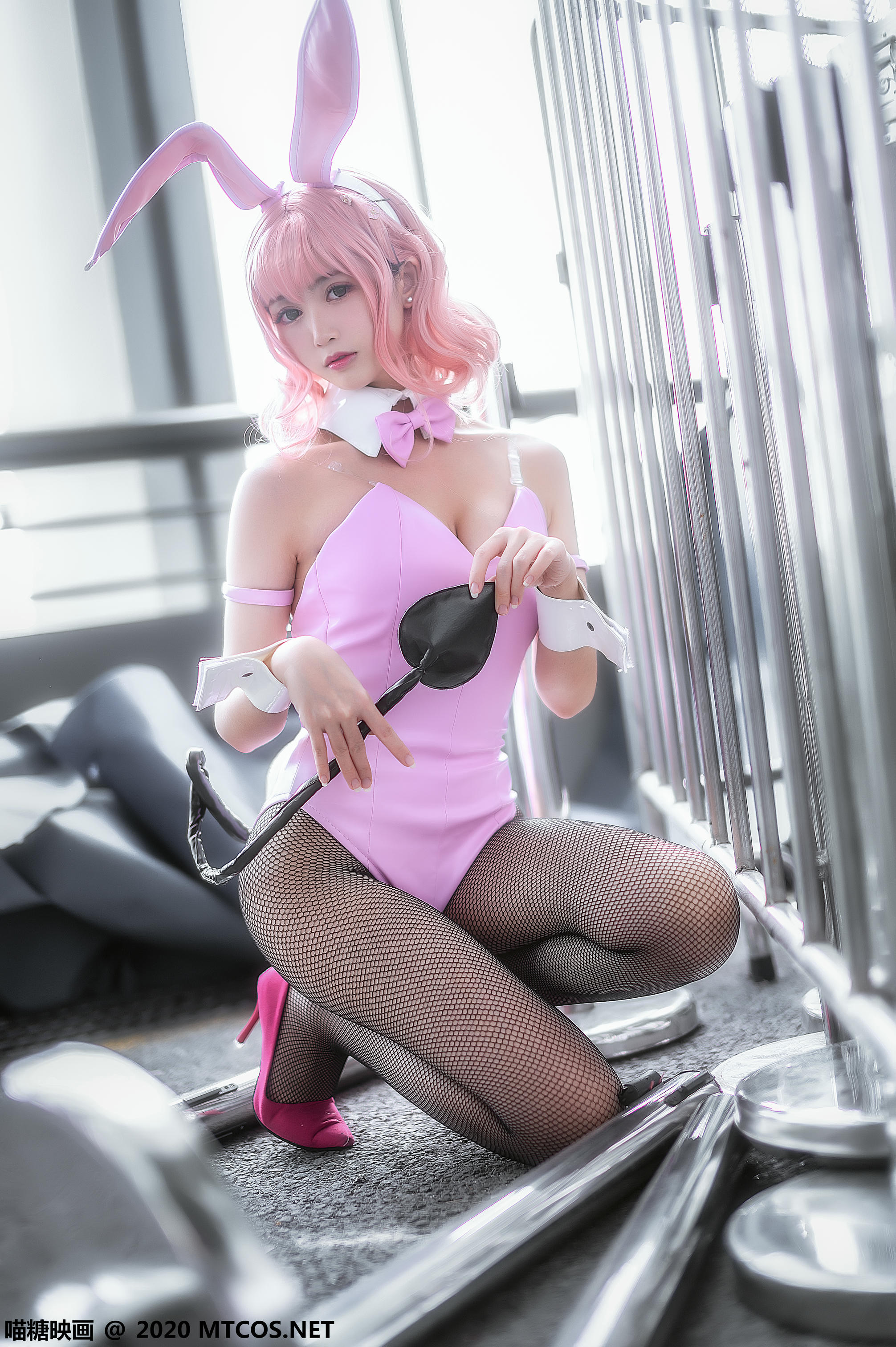 [喵糖映画] TML.014 蕾姆粉红兔女郎[23P／353M]_第2集