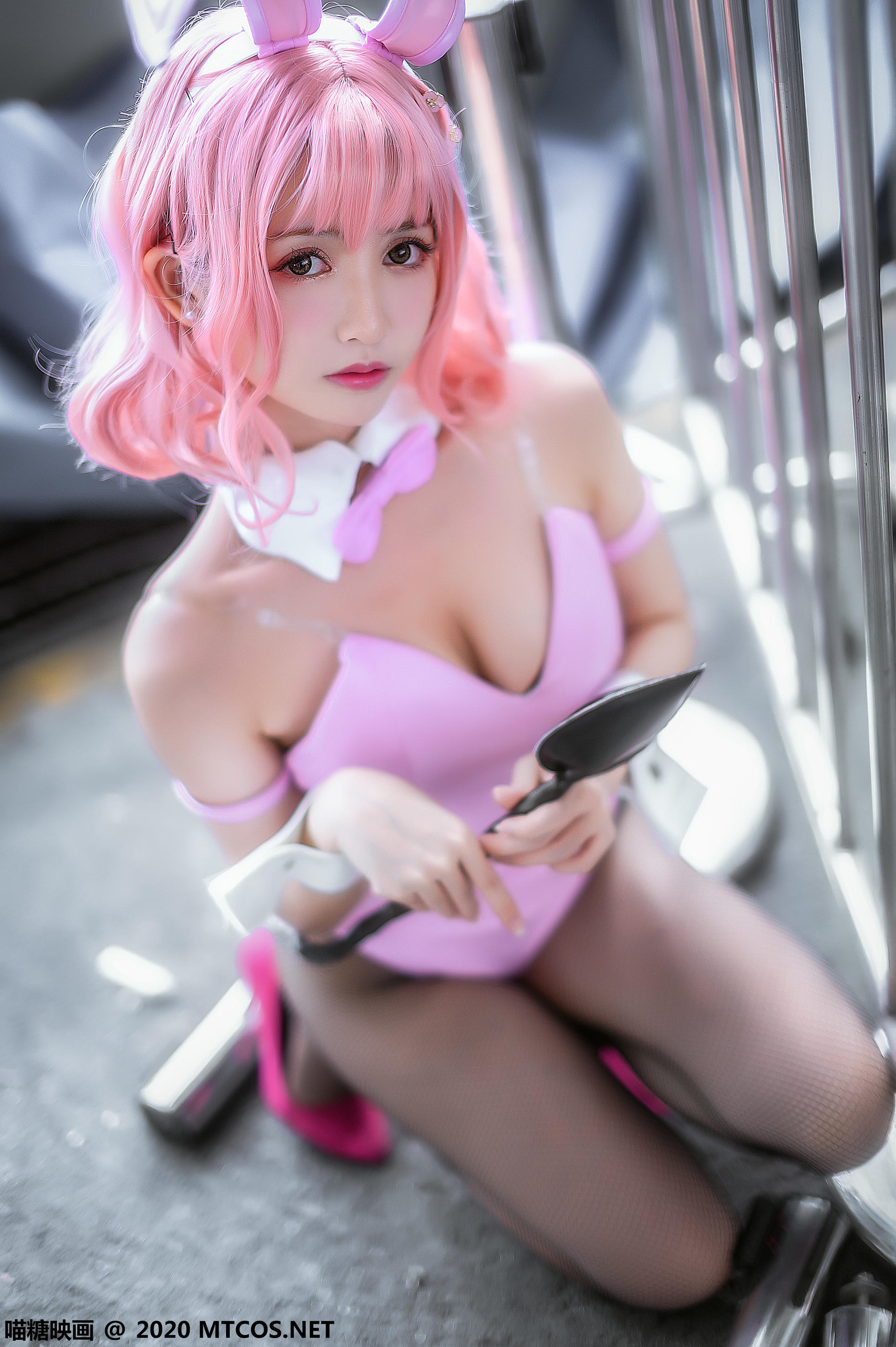 [喵糖映画] TML.014 蕾姆粉红兔女郎[23P／353M]_第2集