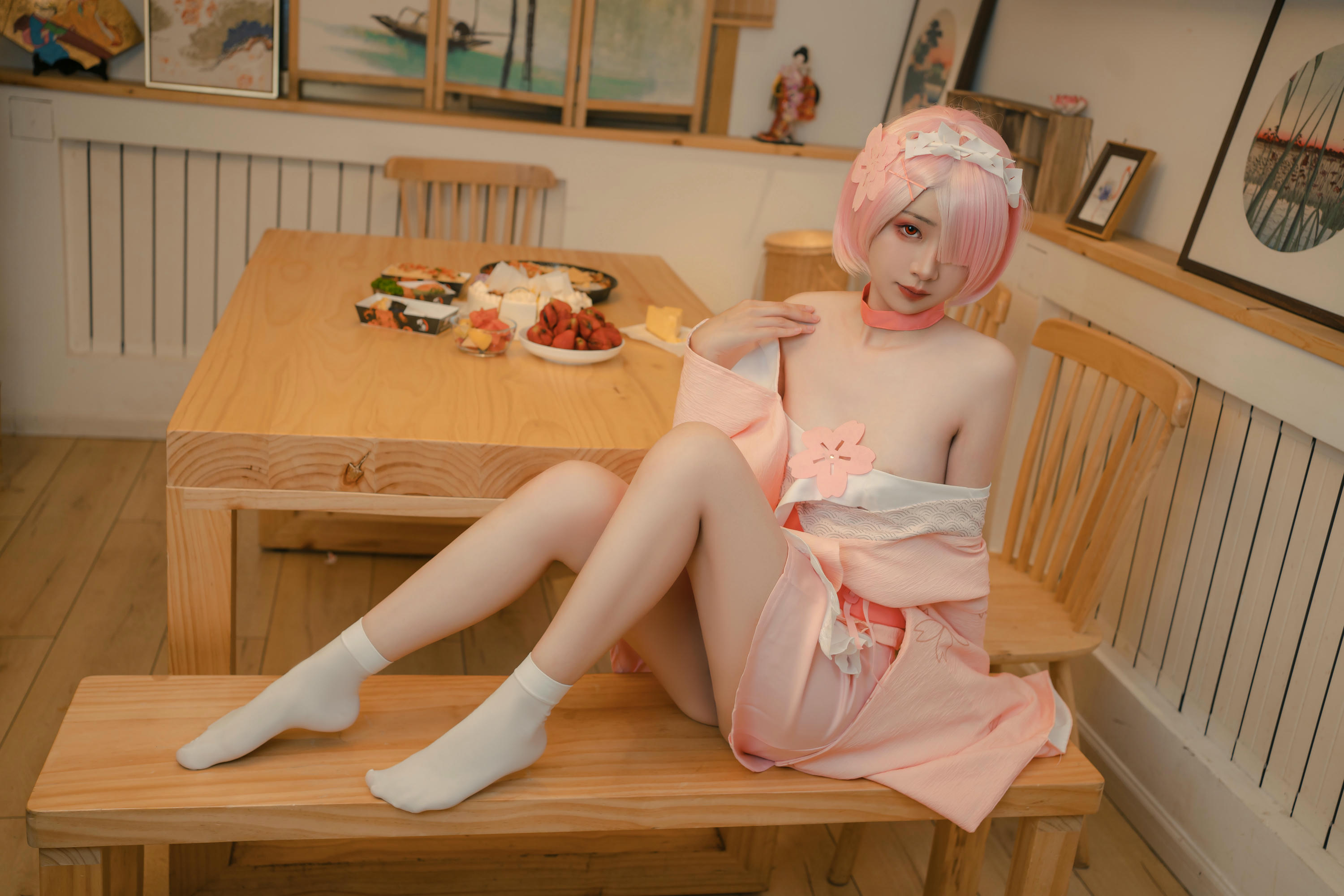 爆机少女喵小吉 NO.047 &金鱼 从零开始的女体盛宴 [100P1V 2.56GB]-Pic_第2集