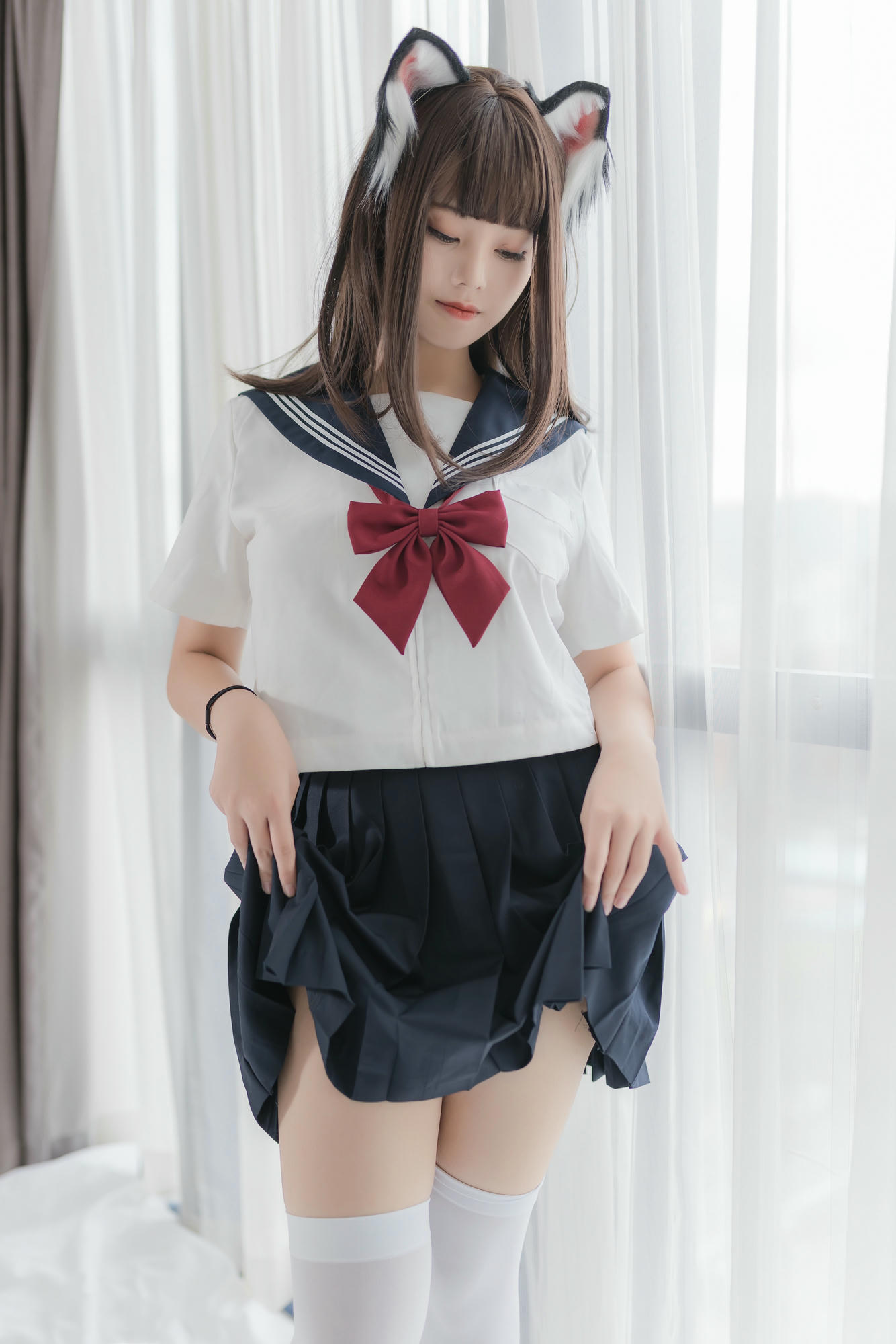 蜜汁猫裘 NO.005 猫耳JK [40P-110MB]_第1集