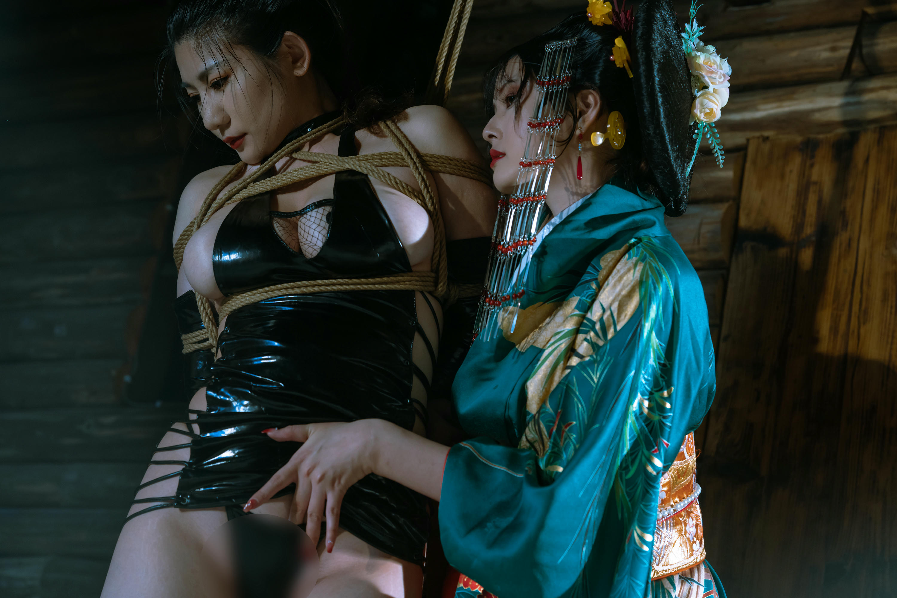 Natsuko夏夏子 NO.023 云溪溪×星澜×夏夏子 花魁X忍者 [59P+1V／1.38GB]_第3集