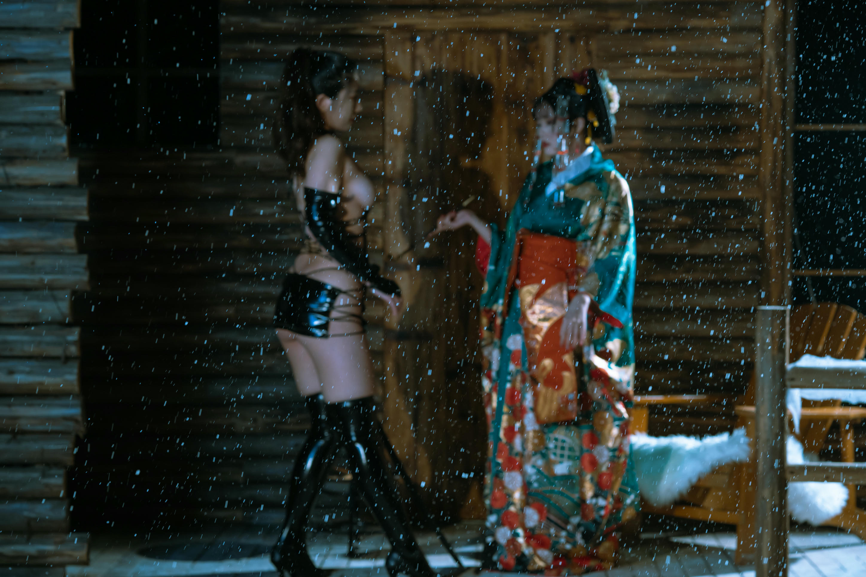 Natsuko夏夏子 NO.023 云溪溪×星澜×夏夏子 花魁X忍者 [59P+1V／1.38GB]_第1集