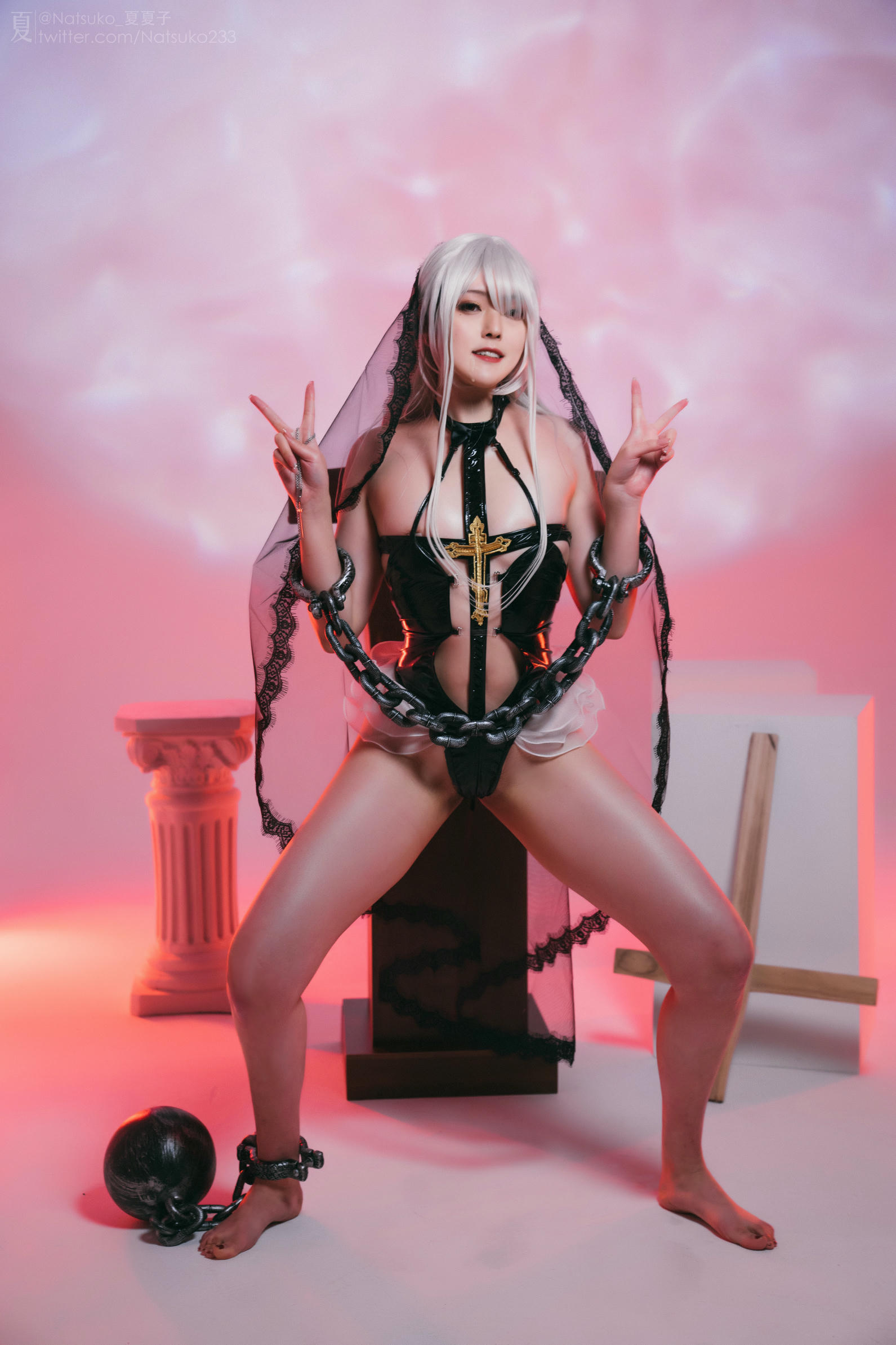 Natsuko夏夏子 NO.003 Behind the Aura 反差修女 [40P1V 500MB]_第2集