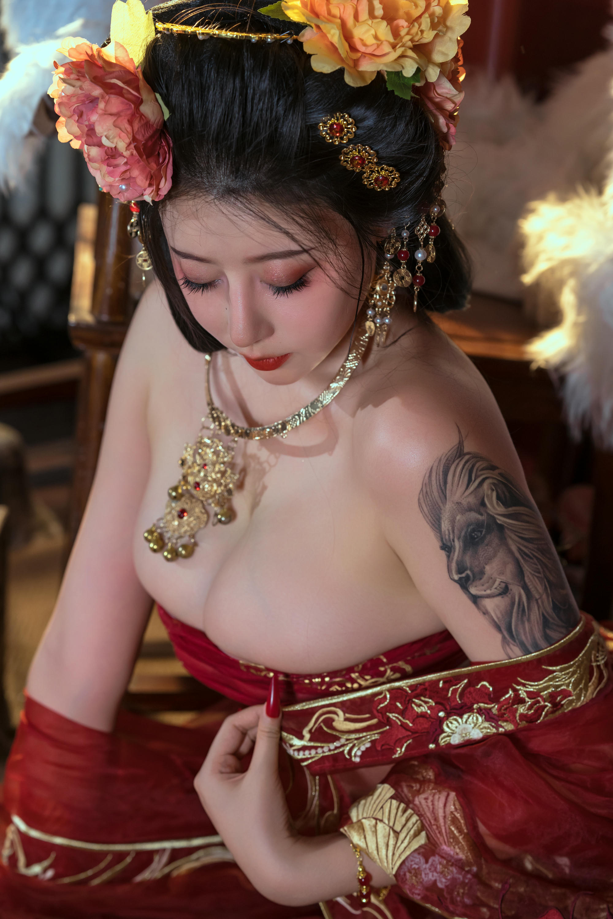 奈汐酱nice NO.077 &云溪溪&奶桃 青楼韵事 [120P1V-1.22GB]_第6集