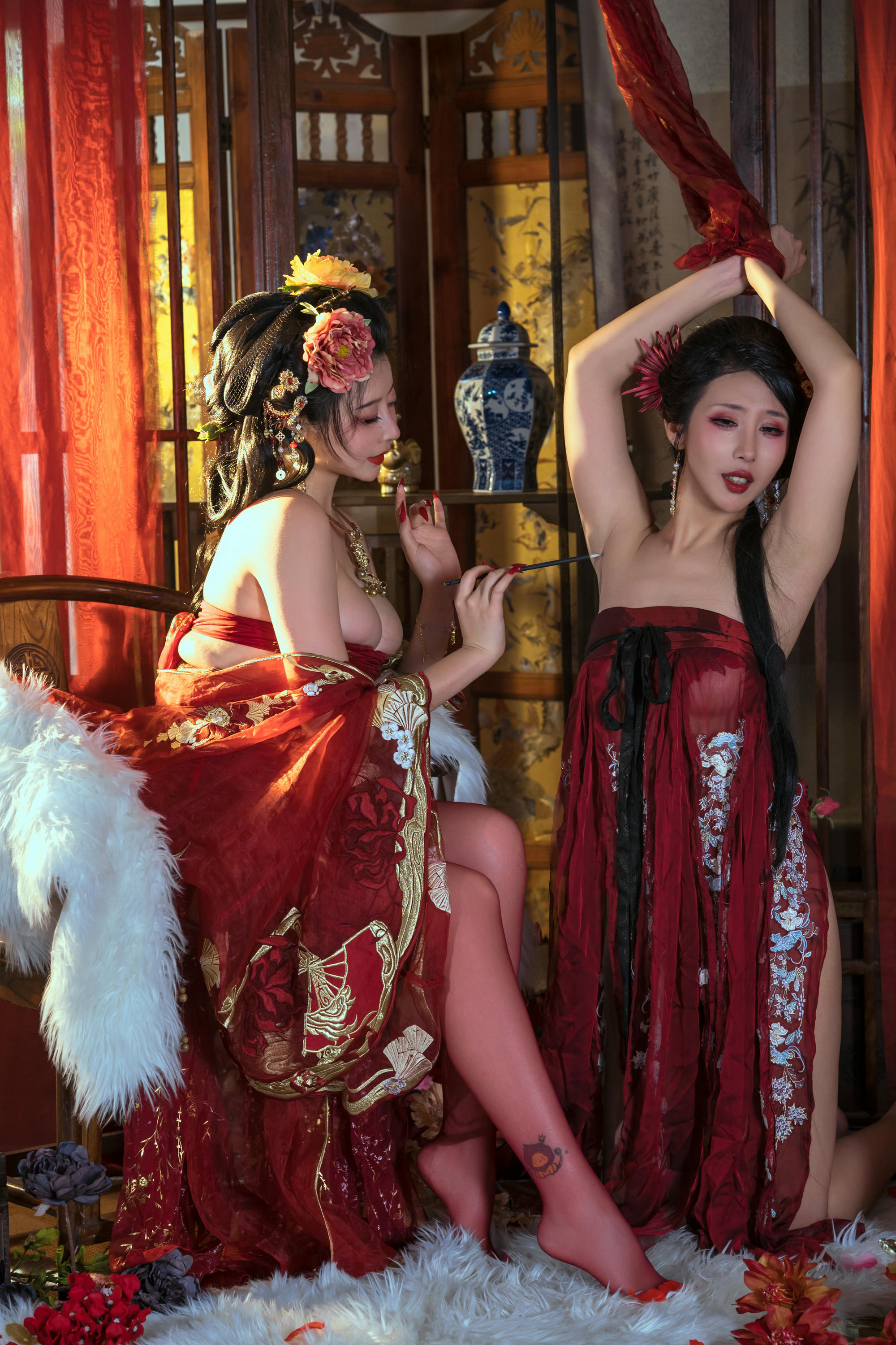 奈汐酱nice NO.077 &云溪溪&奶桃 青楼韵事 [120P1V-1.22GB]_第2集