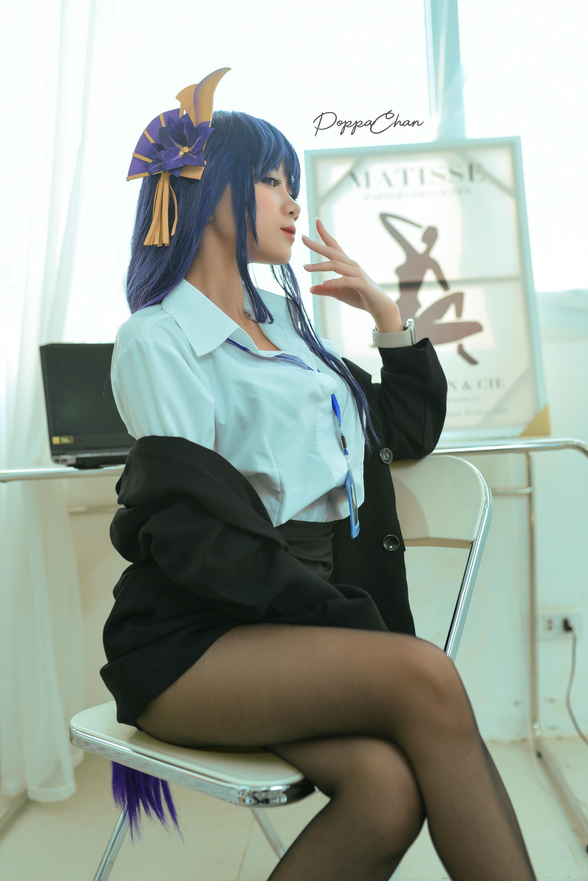 越南coser-PoppaChan NO.020 Raiden Shogun Officer [25P+3V／166MB]_第1集