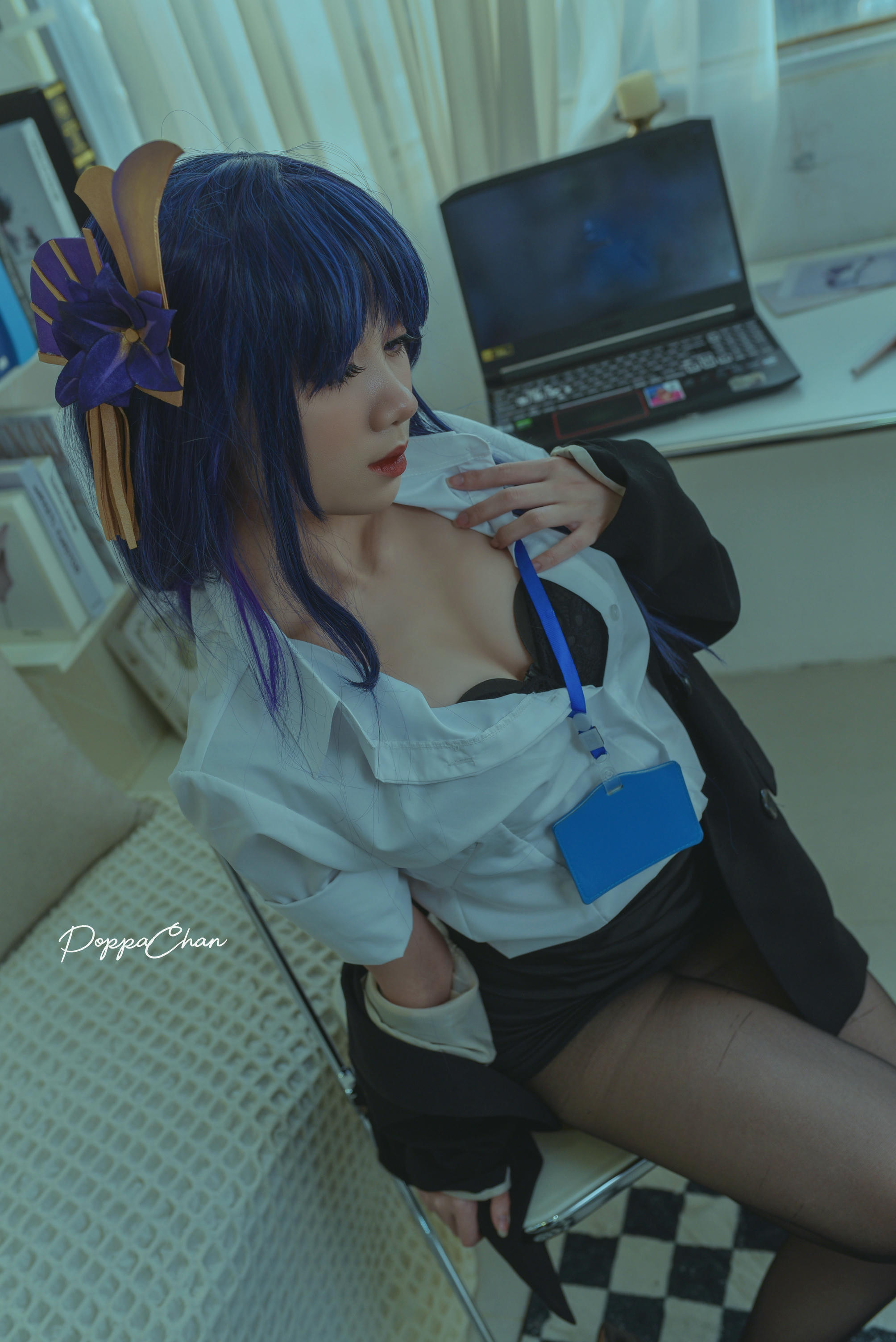 越南coser-PoppaChan NO.020 Raiden Shogun Officer [25P+3V／166MB]_第1集