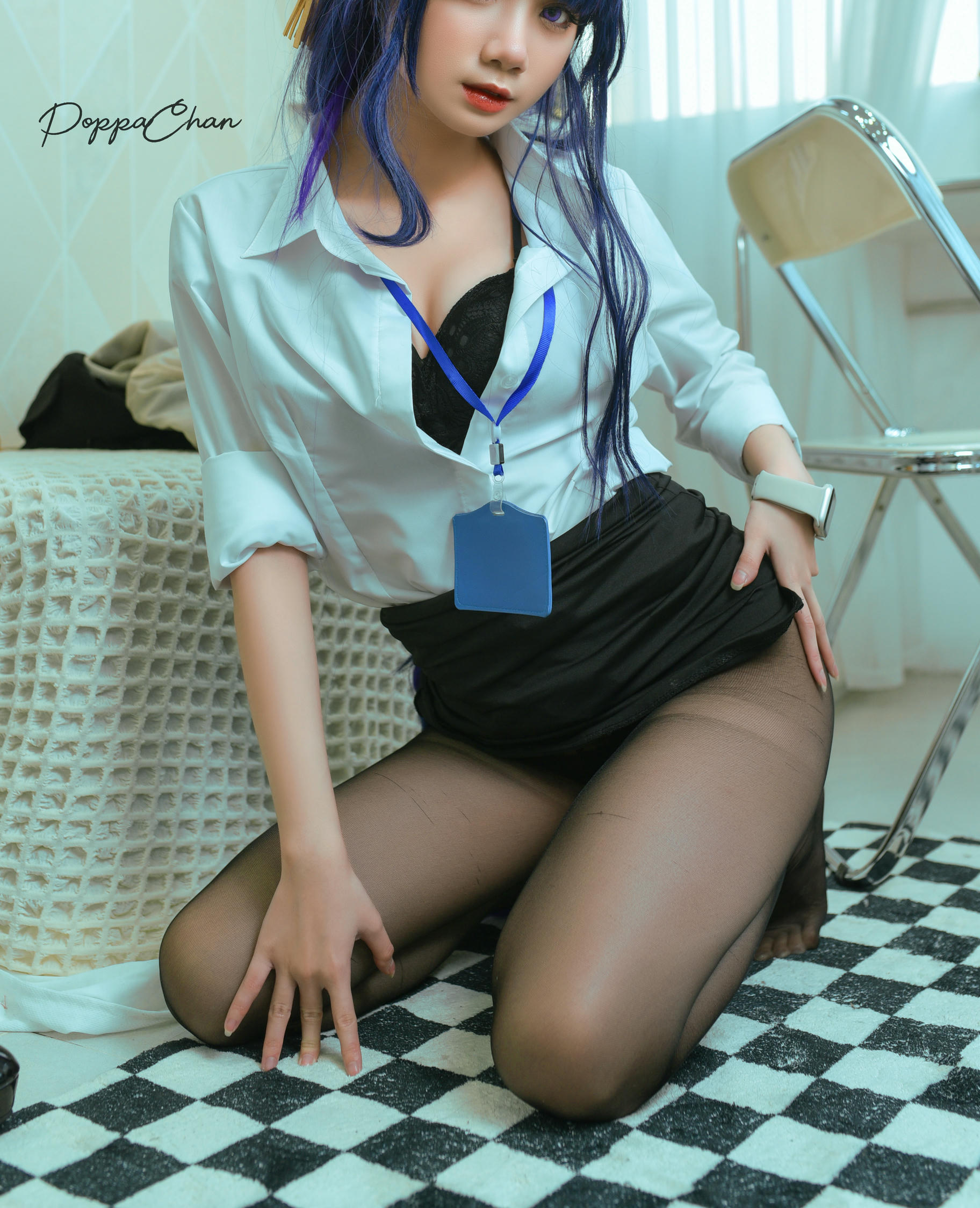 越南coser-PoppaChan NO.020 Raiden Shogun Officer [25P+3V／166MB]_第1集
