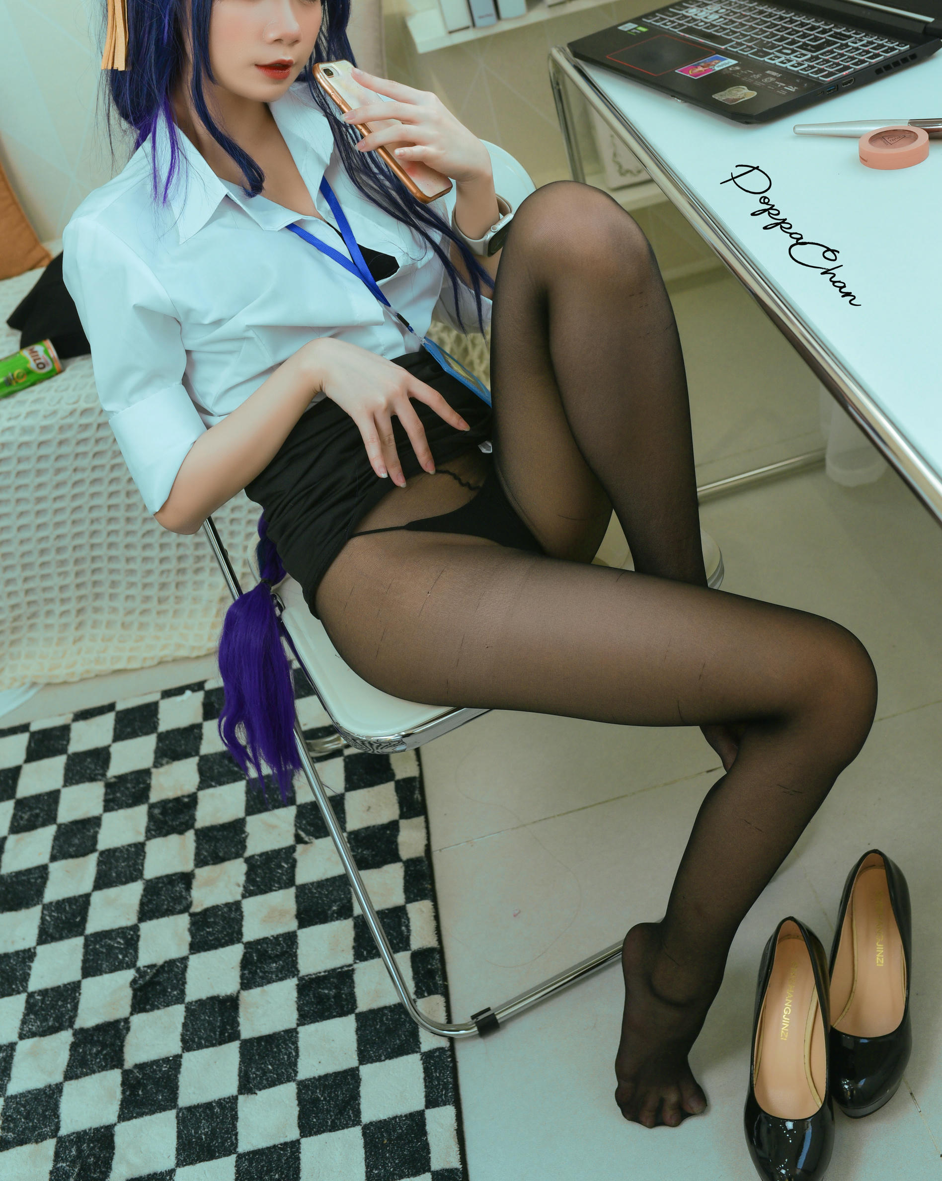 越南coser-PoppaChan NO.020 Raiden Shogun Officer [25P+3V／166MB]_第1集