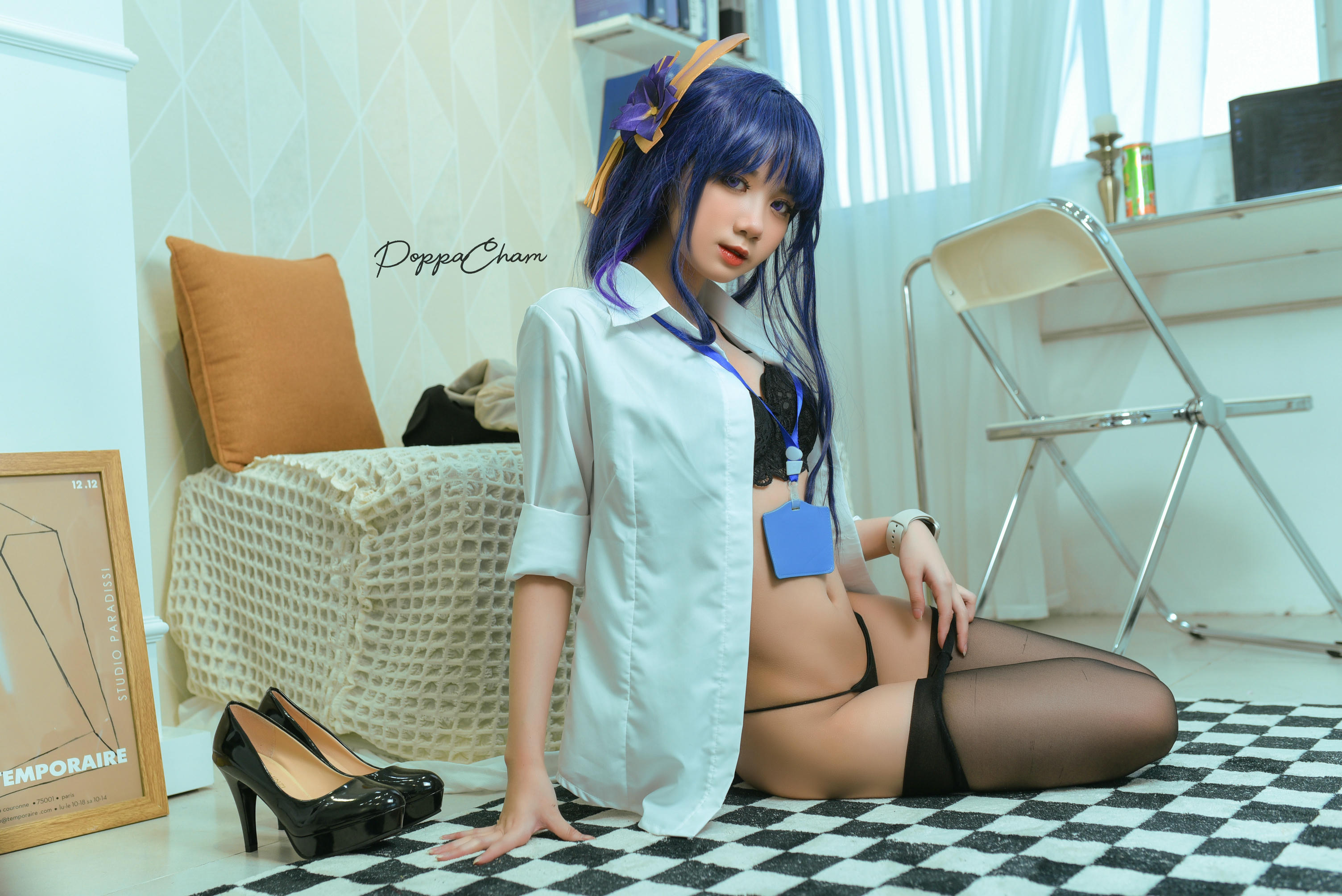 越南coser-PoppaChan NO.020 Raiden Shogun Officer [25P+3V／166MB]_第1集