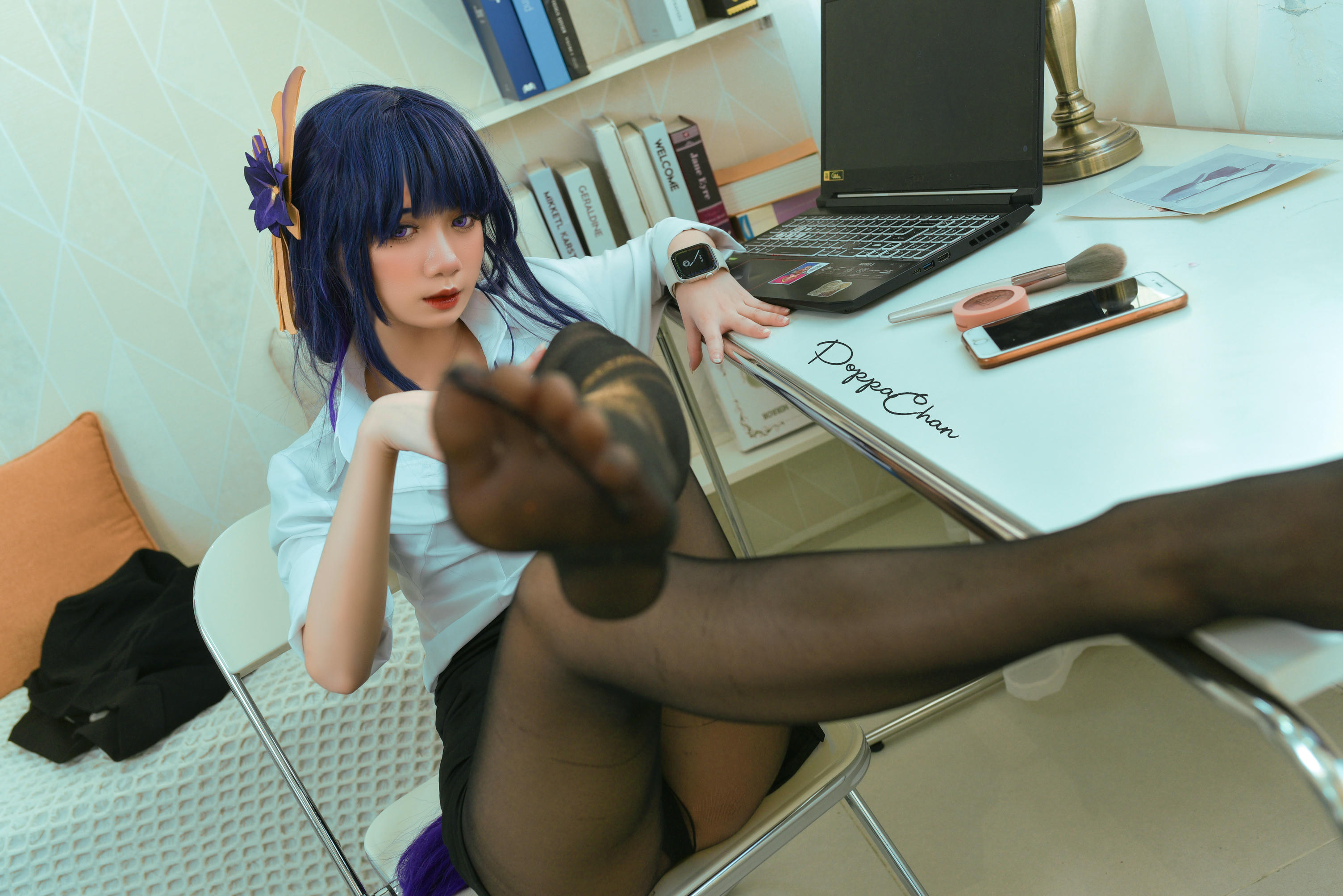 越南coser-PoppaChan NO.020 Raiden Shogun Officer [25P+3V／166MB]_第2集