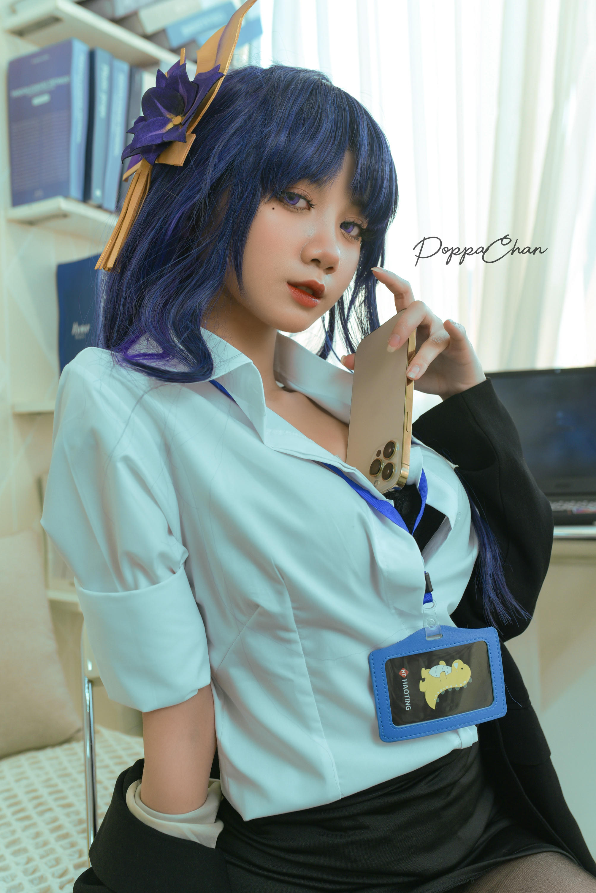 越南coser-PoppaChan NO.020 Raiden Shogun Officer [25P+3V／166MB]_第1集