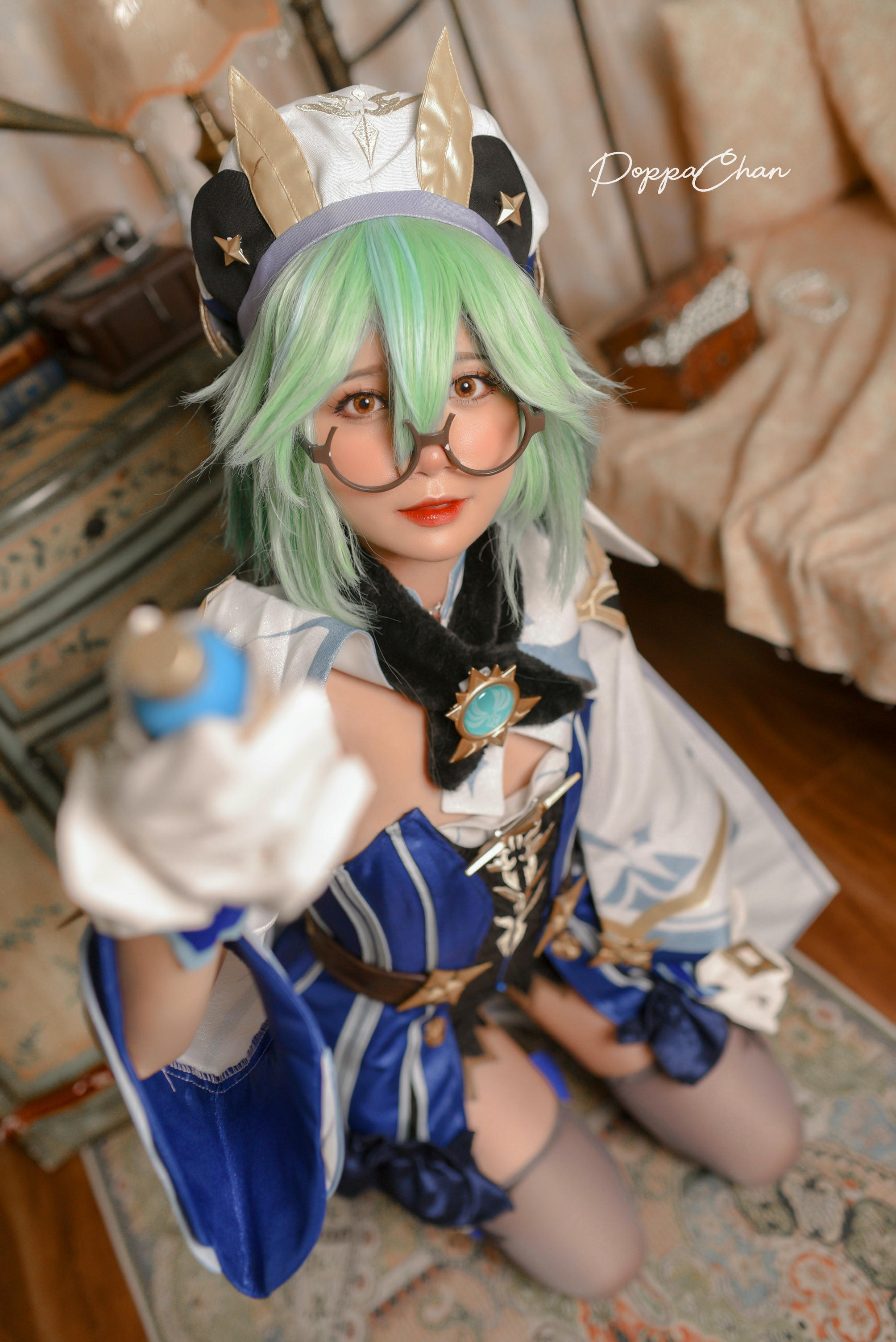 越南coser-PoppaChan NO.025 Sucrose Genshin Impact [29P+14V／163MB]_第1集