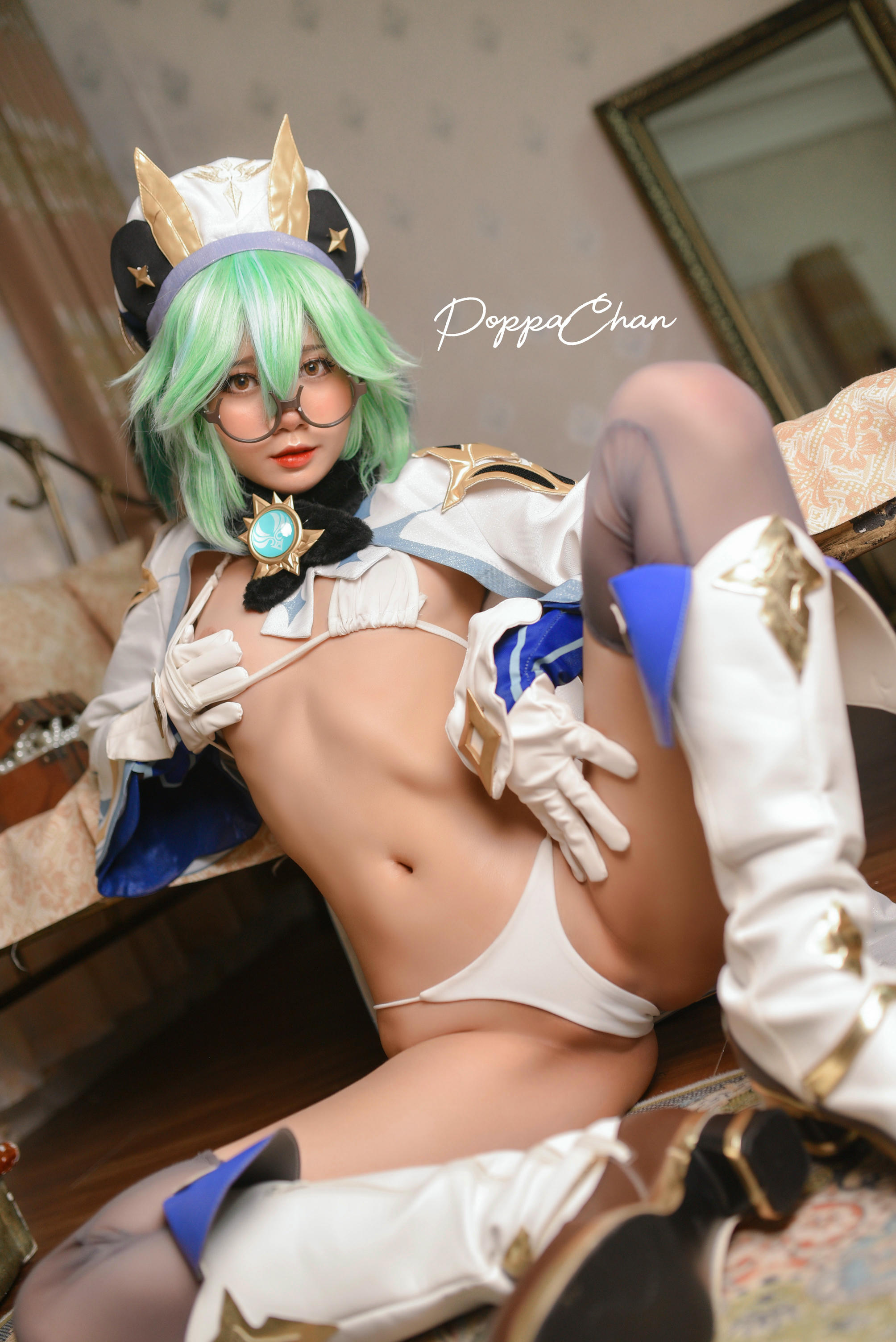 越南coser-PoppaChan NO.025 Sucrose Genshin Impact [29P+14V／163MB]_第2集
