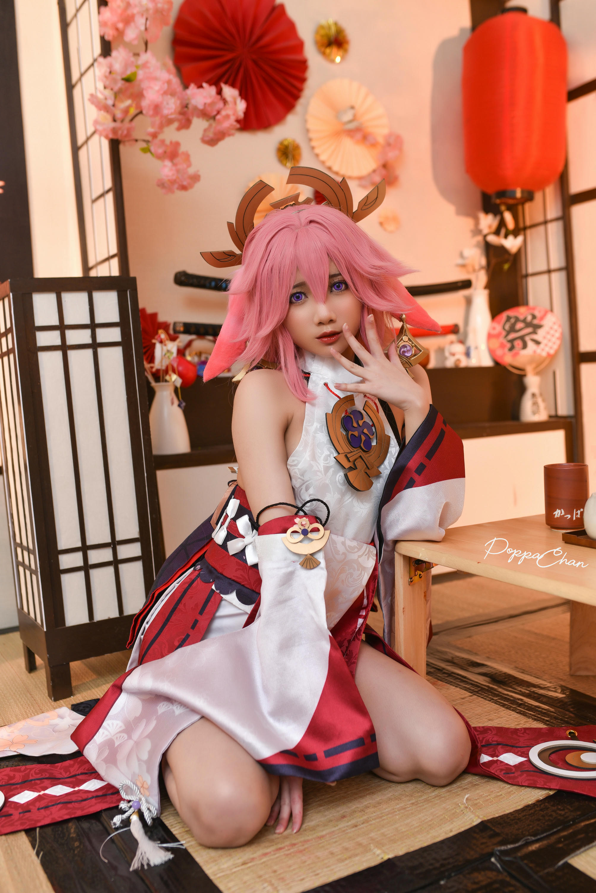越南coser-PoppaChan NO.027 Yae Miko Genshin Impact [56P+15V／619MB]_第1集