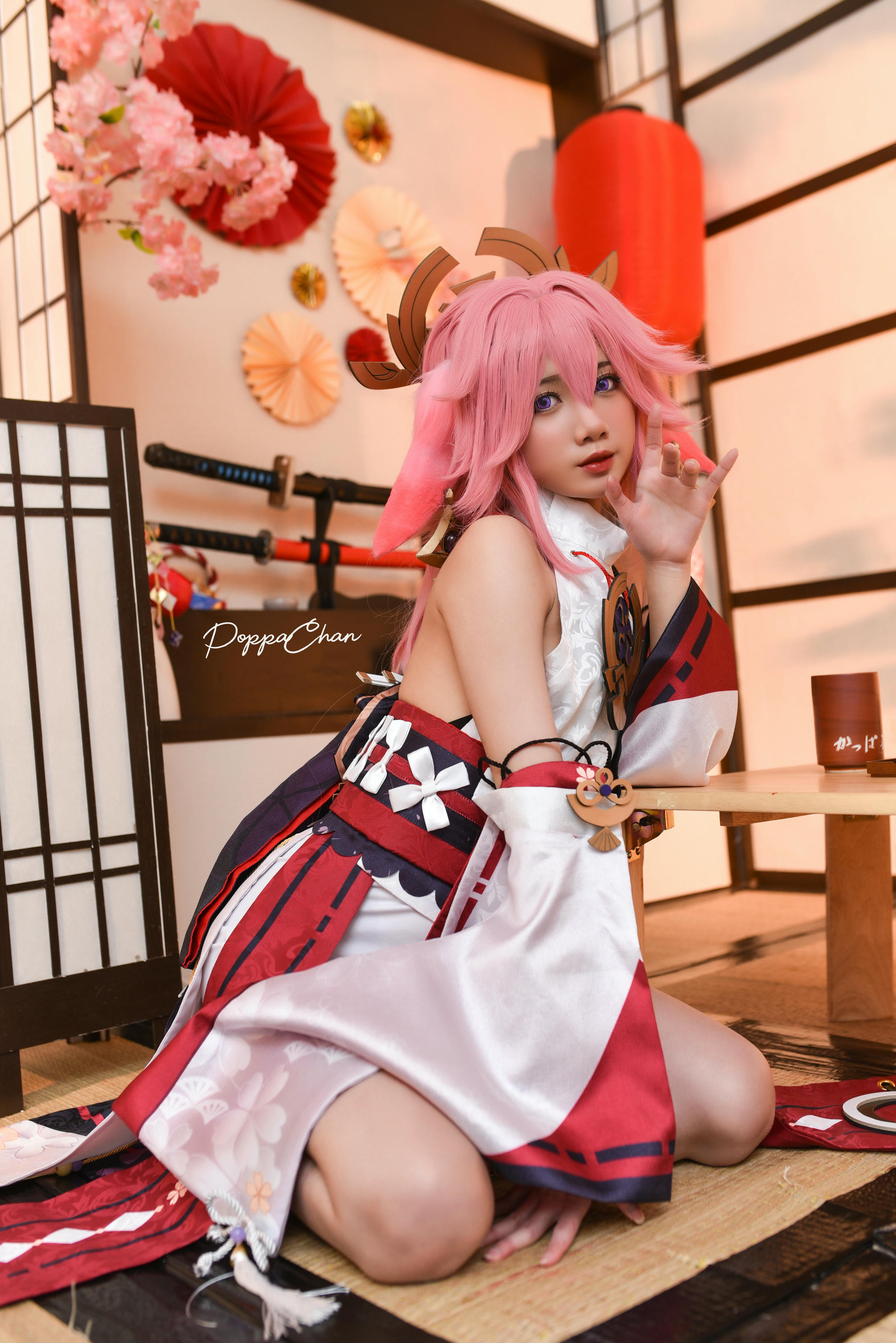 越南coser-PoppaChan NO.027 Yae Miko Genshin Impact [56P+15V／619MB]_第1集