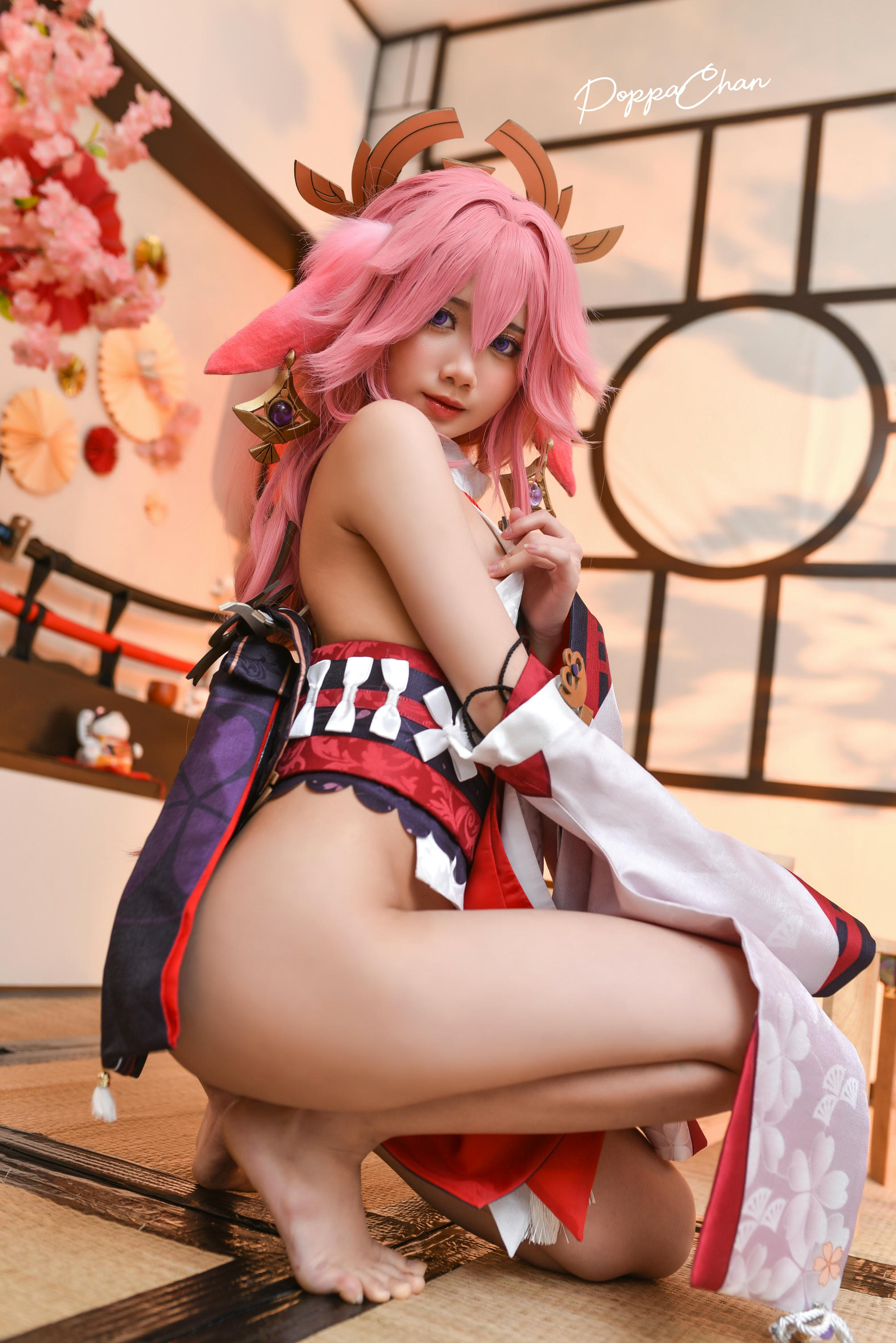 越南coser-PoppaChan NO.027 Yae Miko Genshin Impact [56P+15V／619MB]_第1集