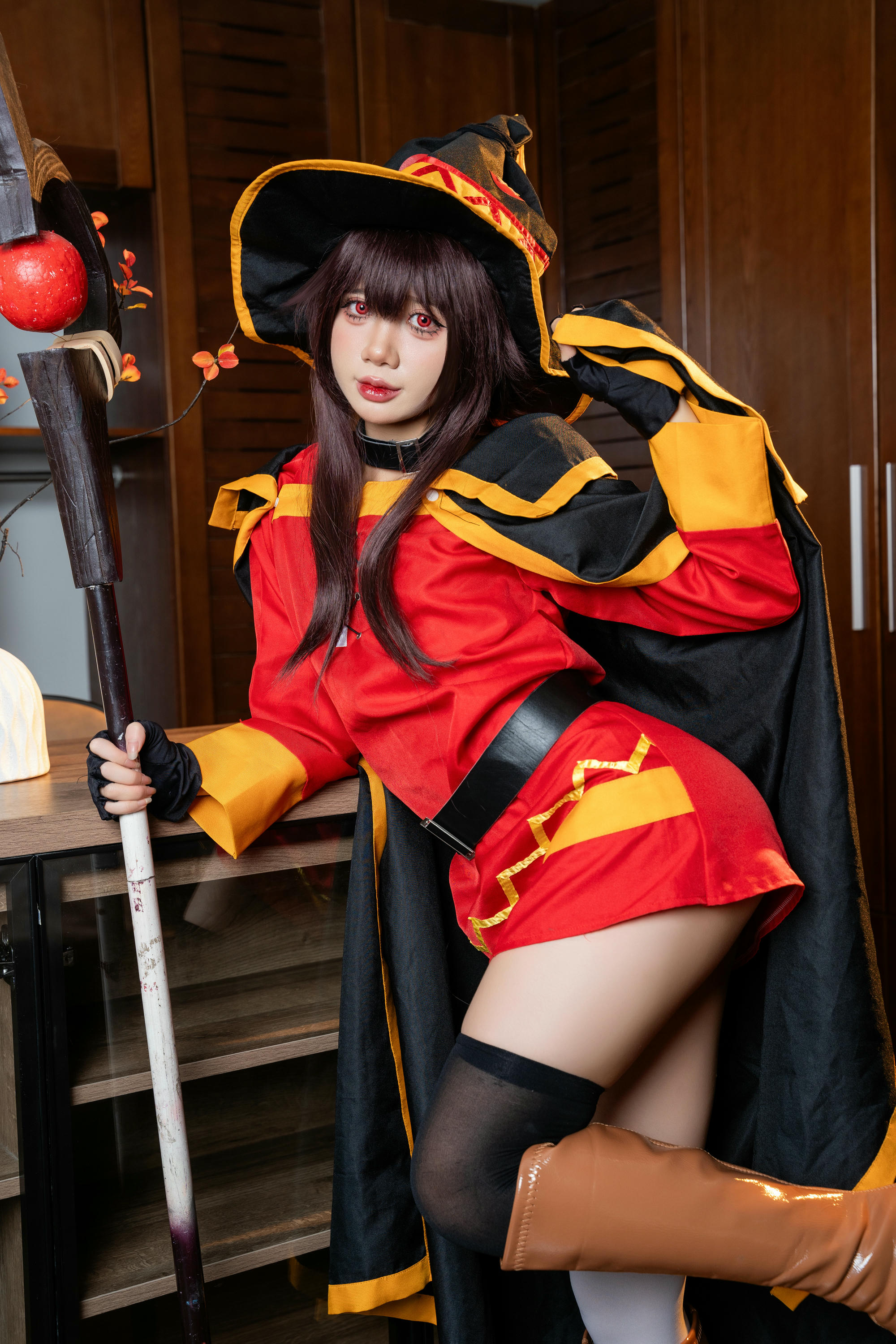 越南coser-PoppaChan NO.033 Konosuba Megumin [128P12V-1.01GB]_第1集