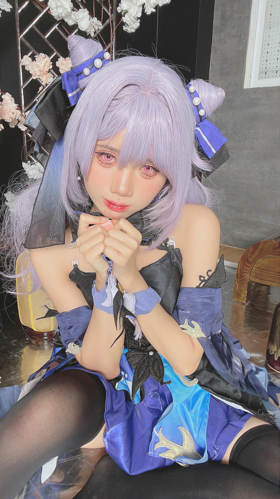 越南coser-PoppaChan NO.034 8月 Keqing [120P10V 1.08GB]-Selfies_第1集