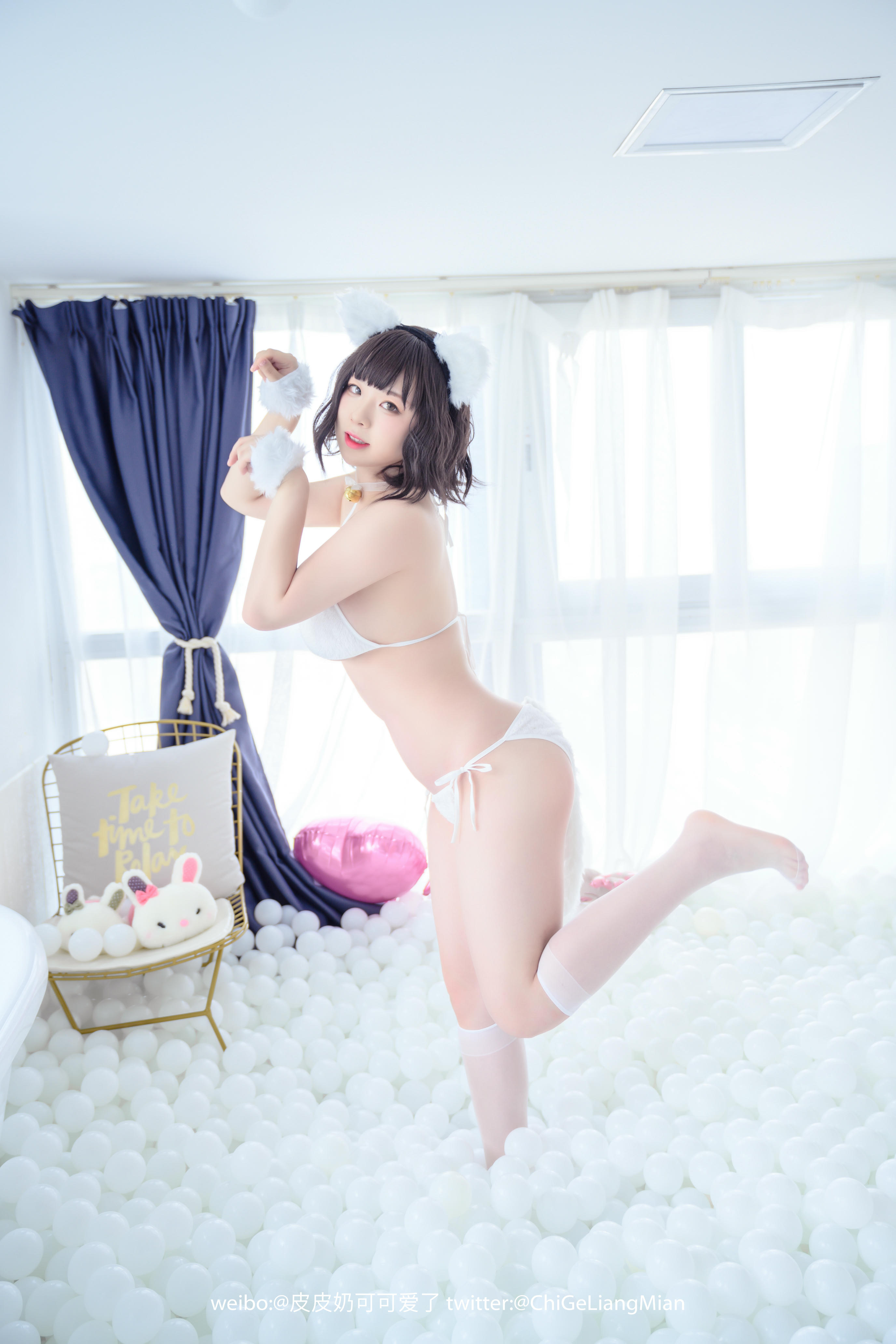 皮皮奶可可爱了啦 NO.014 白猫 [50P-524MB]_第1集