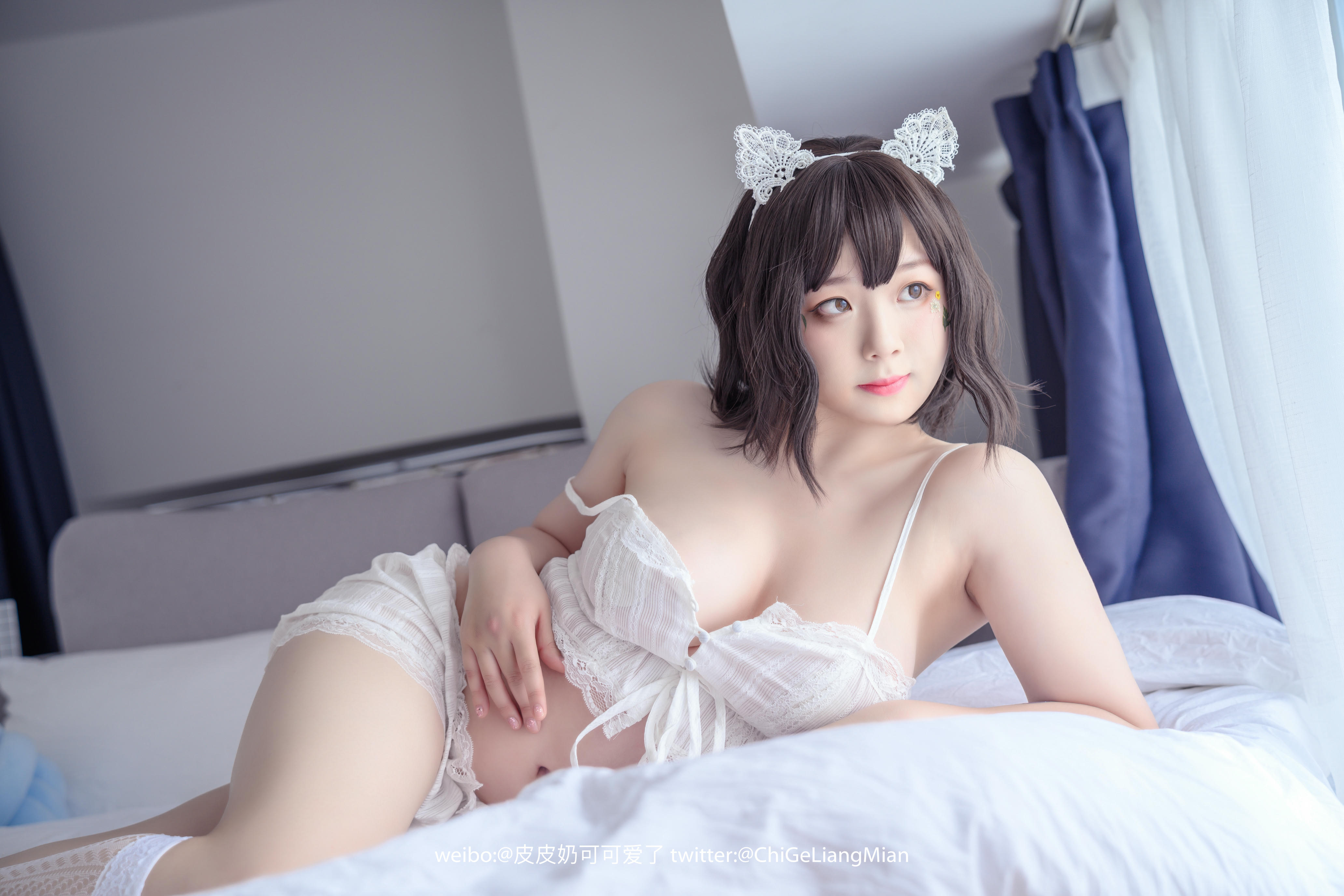 皮皮奶可可爱了啦 NO.015 白睡衣 [57P-798MB]_第2集