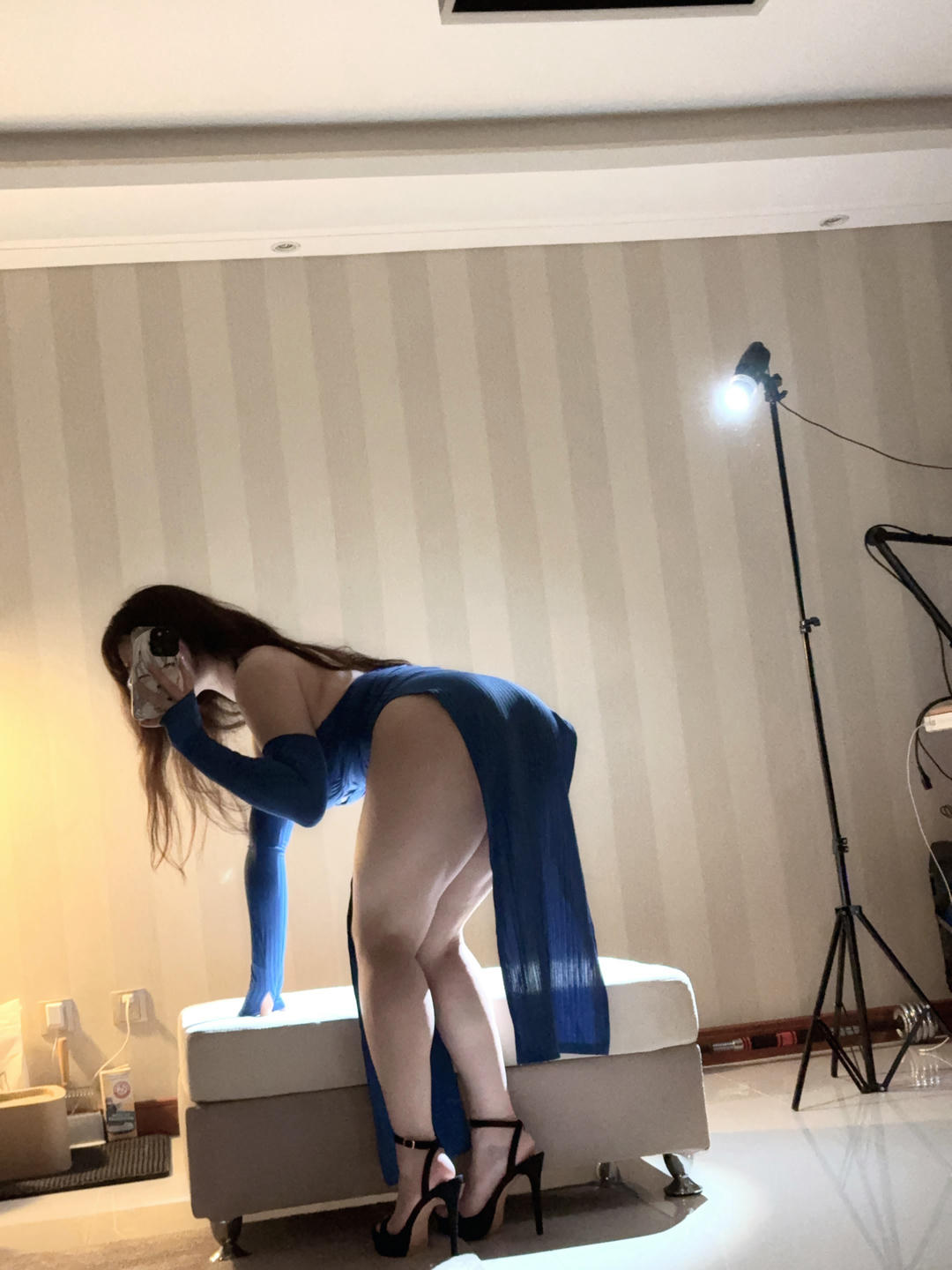 皮皮奶可可爱了啦 NO.058 蓝色旗袍[17P 1V 58.4M]_第1集