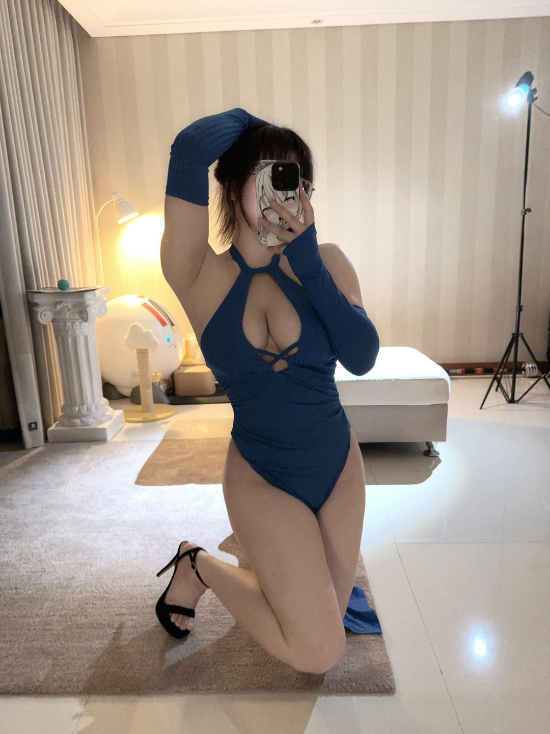 皮皮奶可可爱了啦 NO.058 蓝色旗袍[17P 1V 58.4M]_第1集